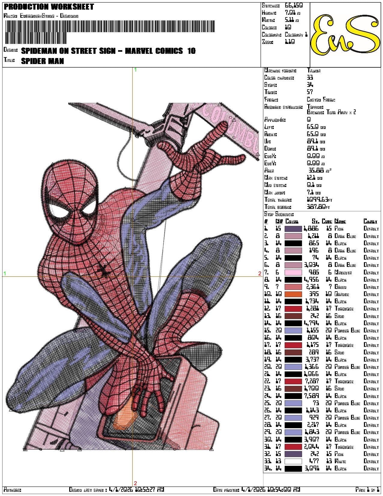 Spideman on street Sign - Elegant embroidery design file-instant download — view 3