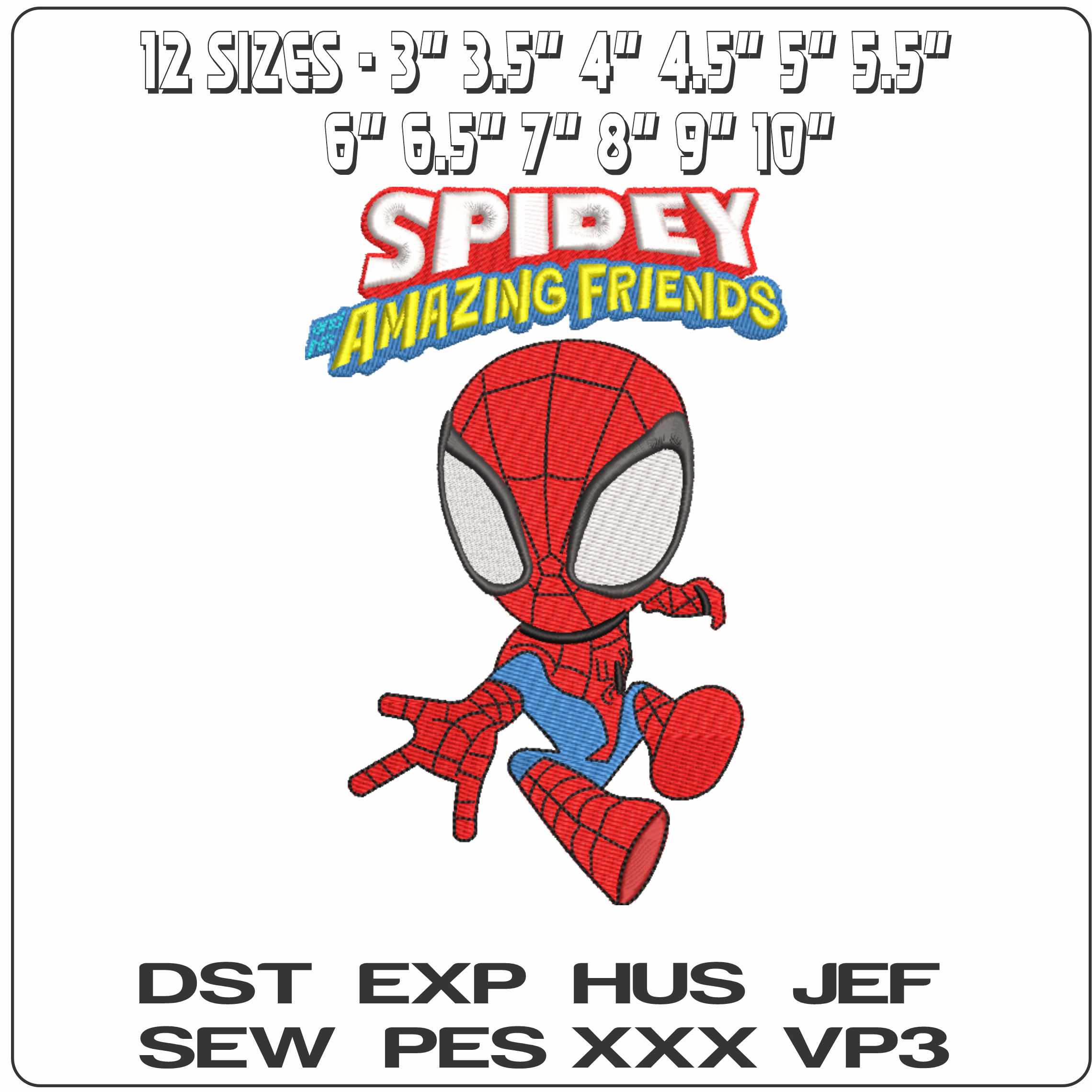 Spidey Amazing Friends - Elegant embroidery design file-instant download — view 2