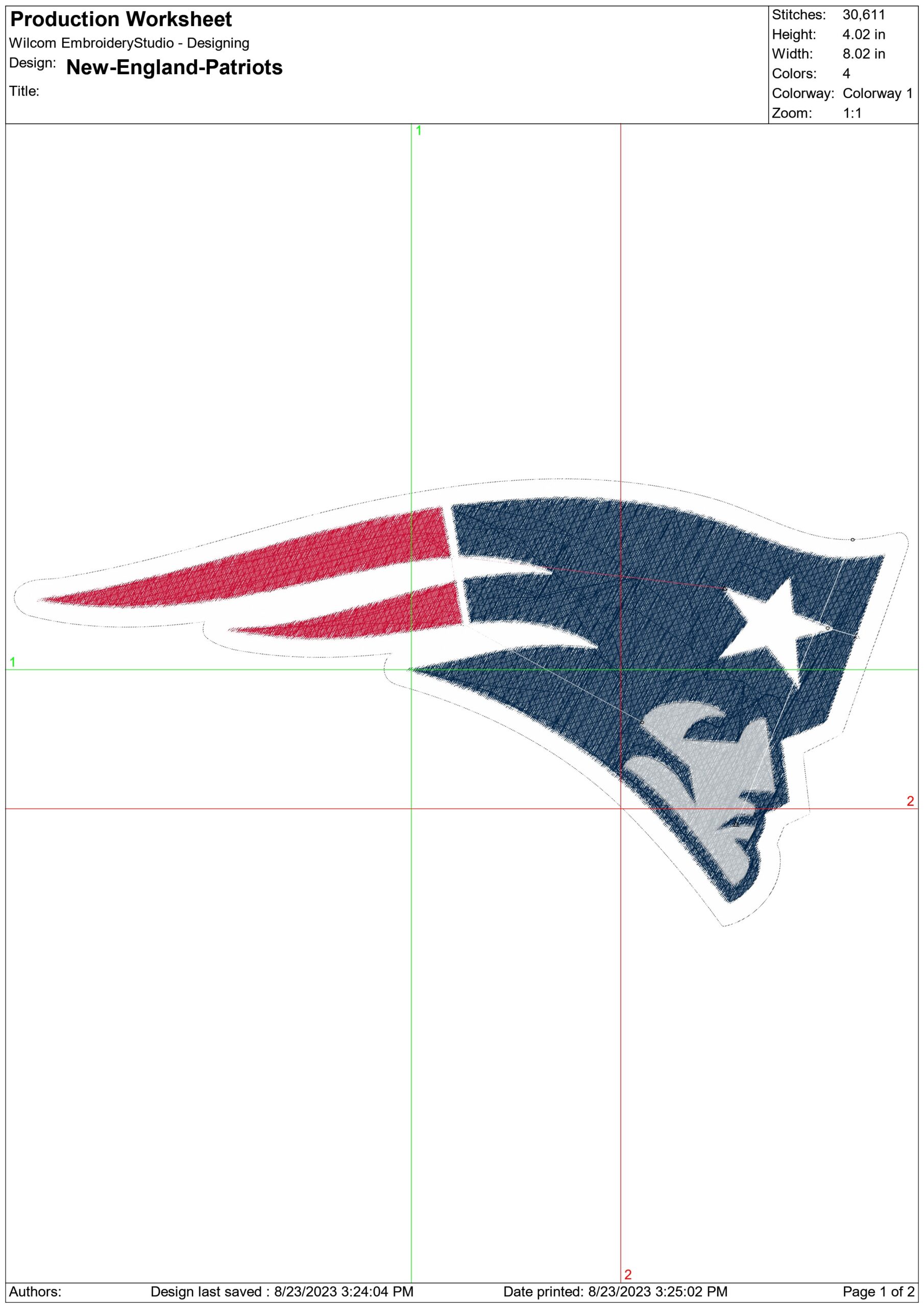New England Patriots NFL embroidery design -Gillette Stadium men's football embroidery machine pattern embroidery file - instant download — view 2