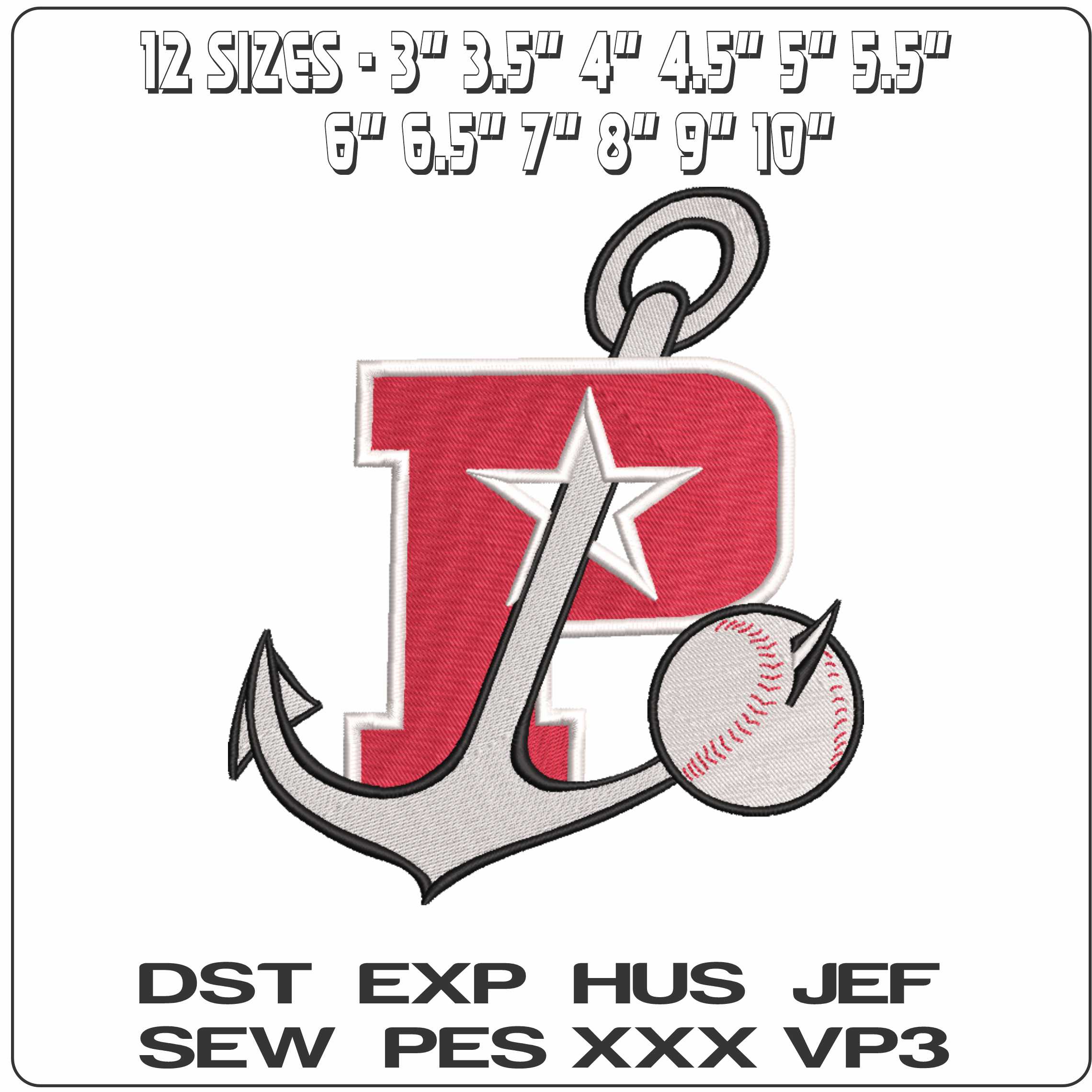 Stockton Ball Park - Elegant embroidery design file-instant download — view 2