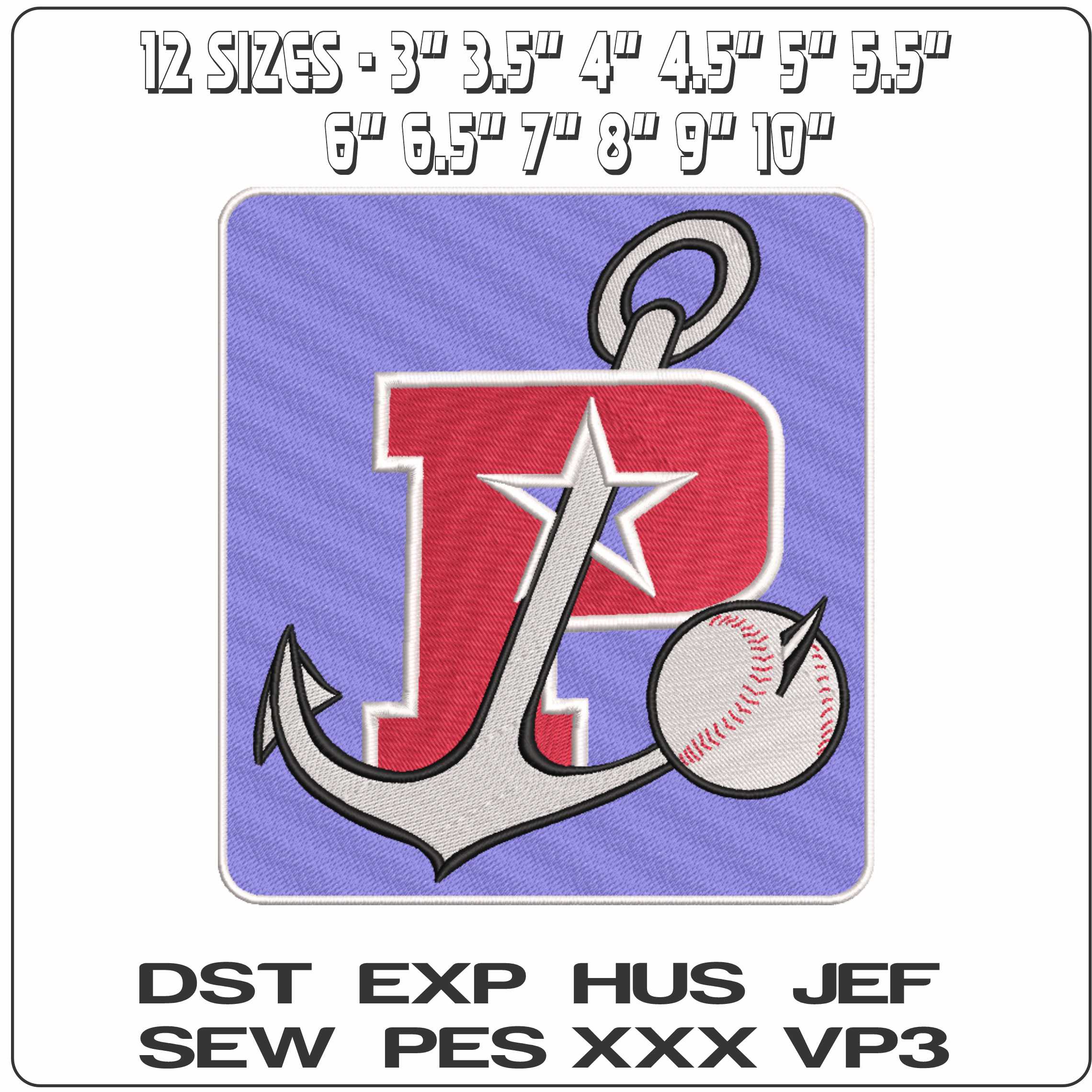 Stockton Ball Park Patch - Elegant embroidery design file-instant download — view 2