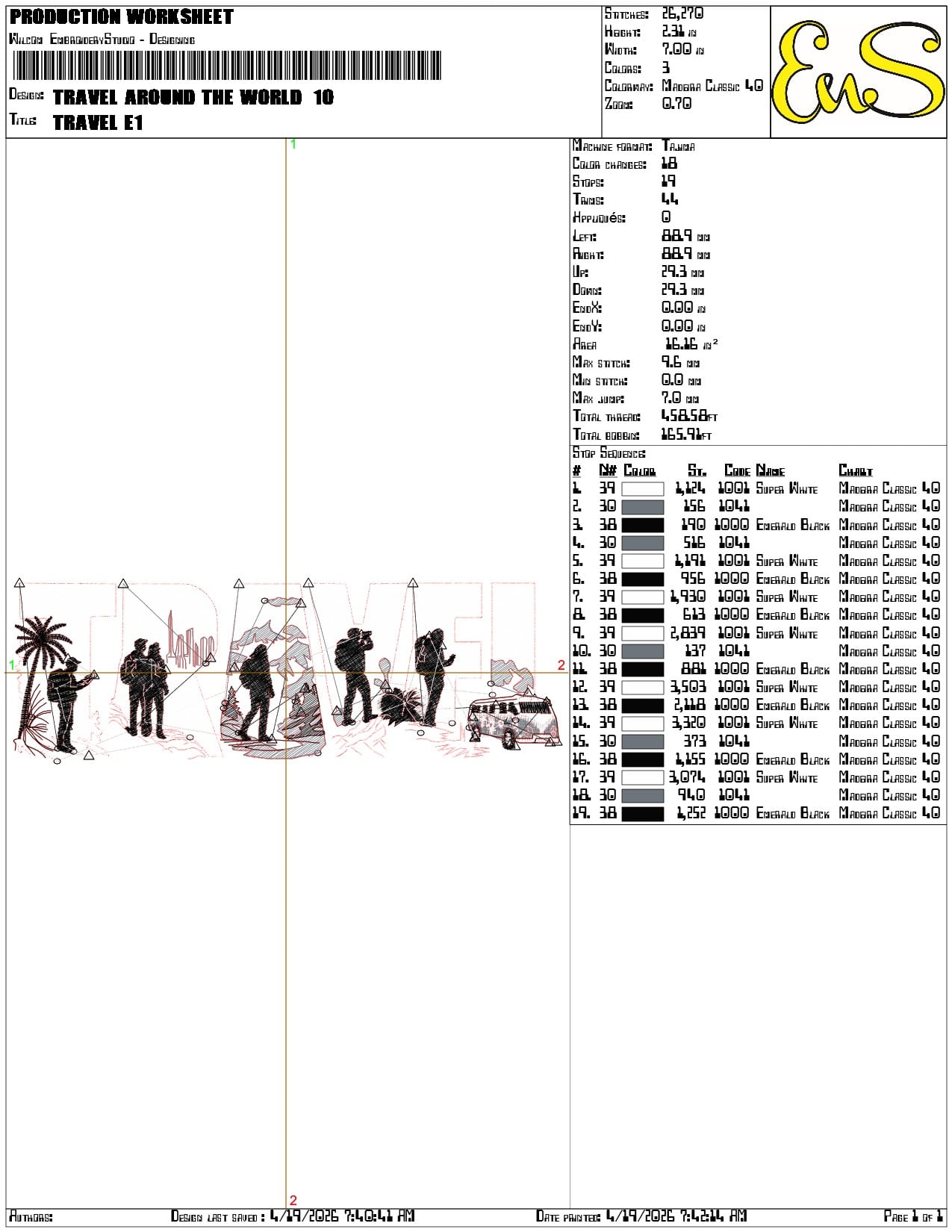 Travel Around the World  - Elegant embroidery design file-instant download — view 3