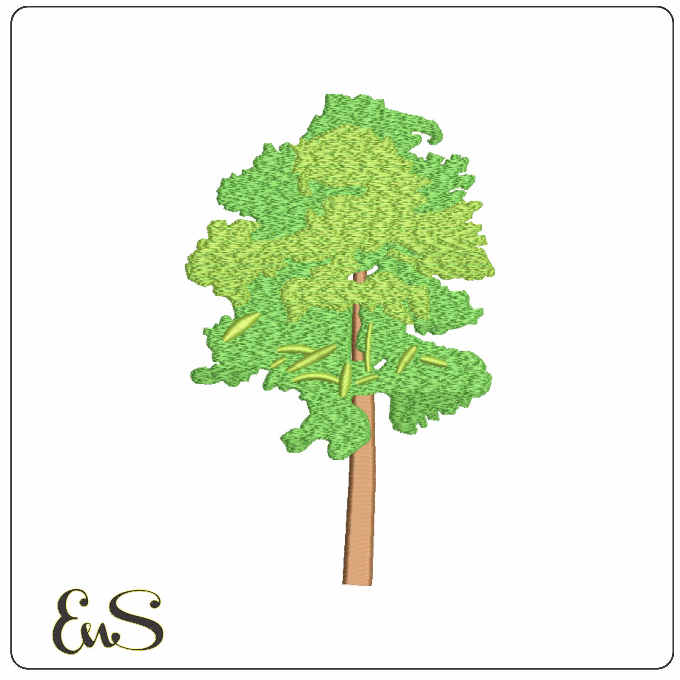 Tree  - Elegant embroidery design file-instant download
