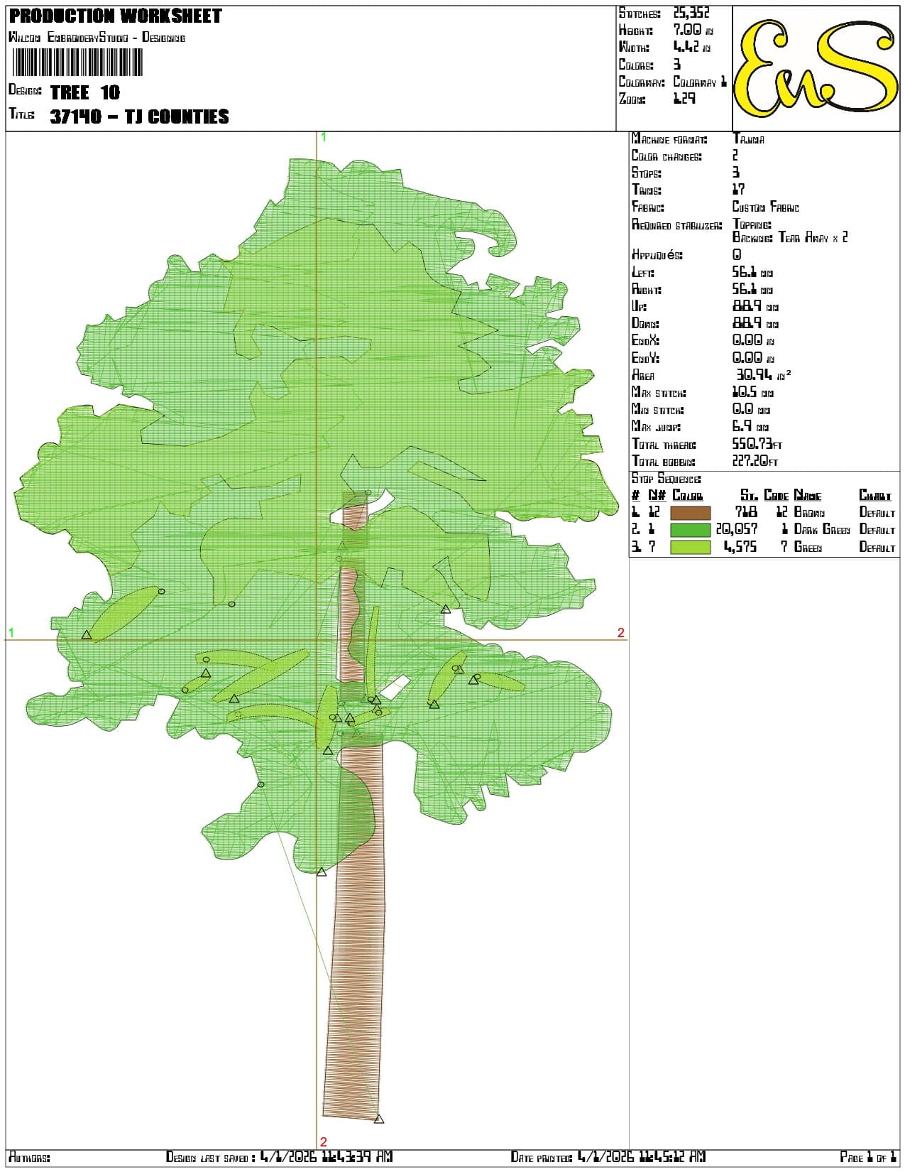 Tree  - Elegant embroidery design file-instant download — view 3