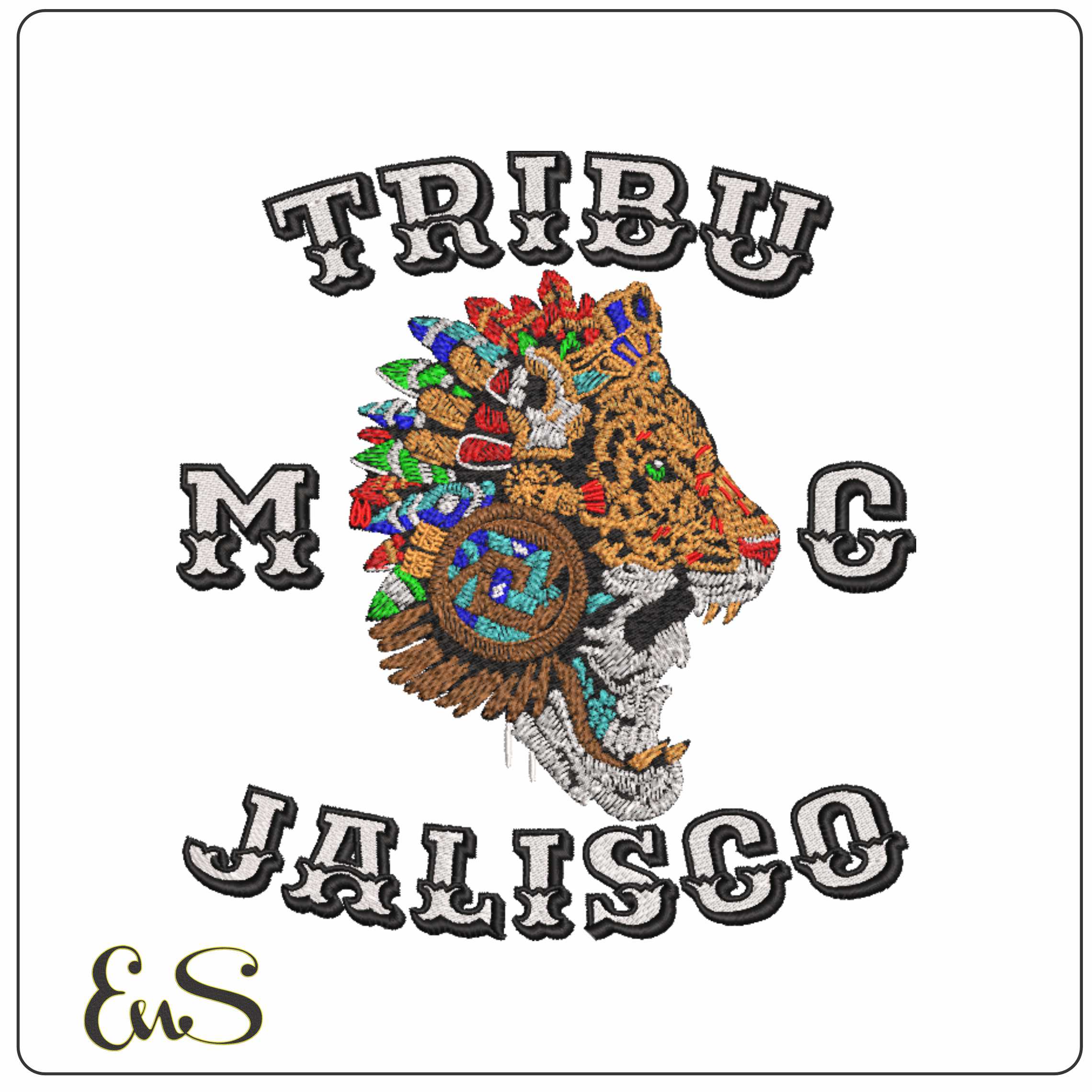 Tribu Motorcycle Club  - Elegant embroidery design file-instant download