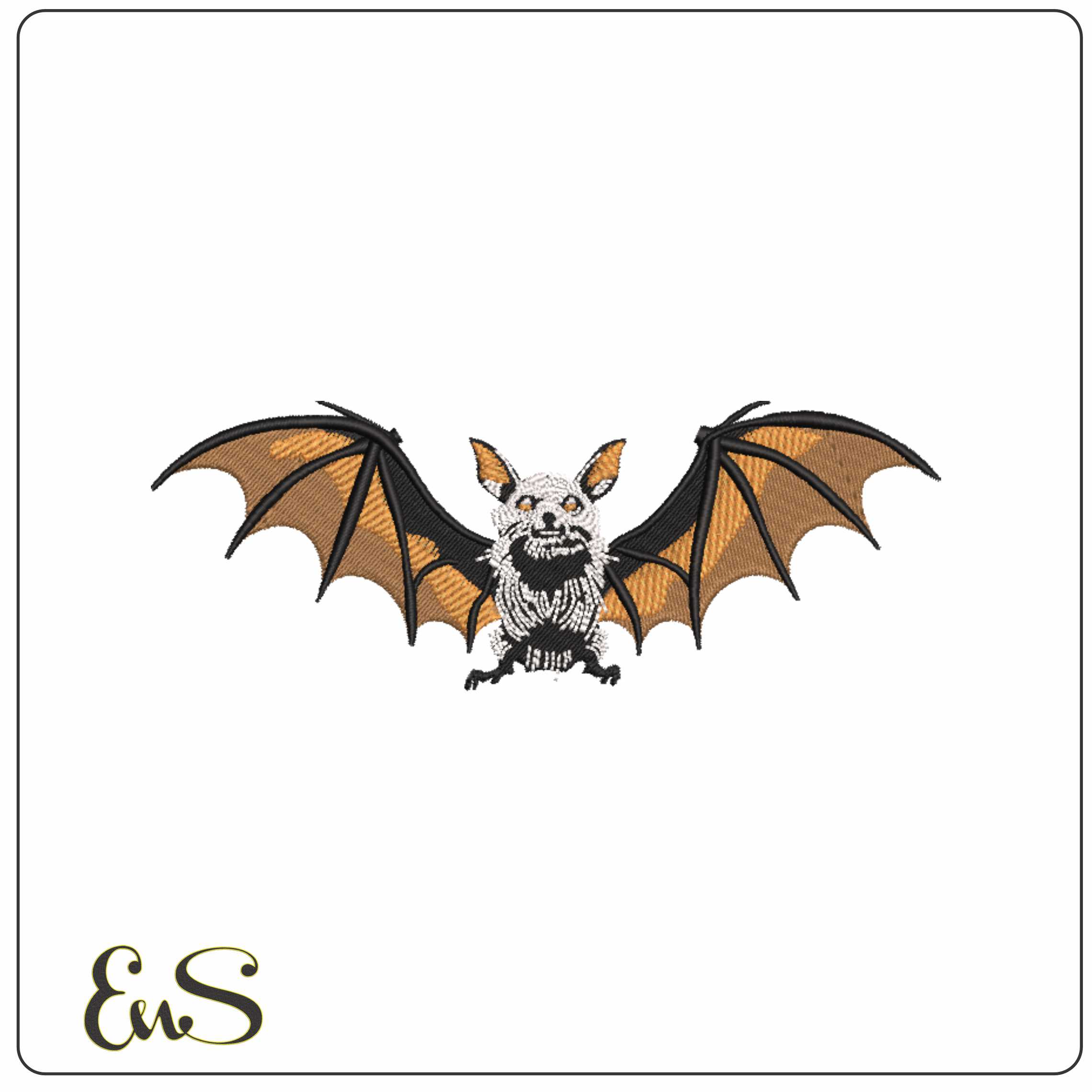 Vampire Bat  - Elegant embroidery design file-instant download