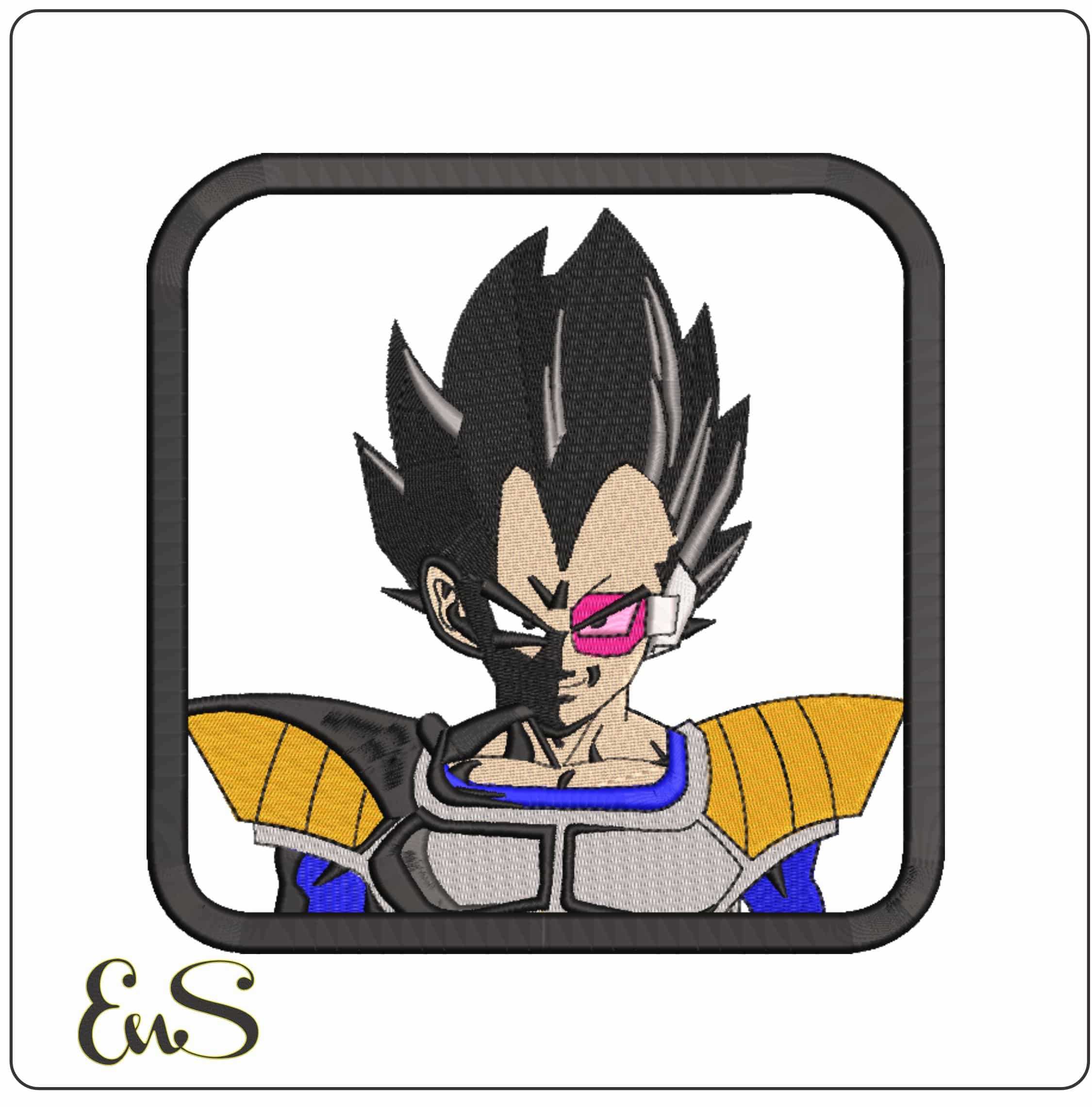 Vegeta Frame Dragon Ball z - Elegant embroidery design file-instant download