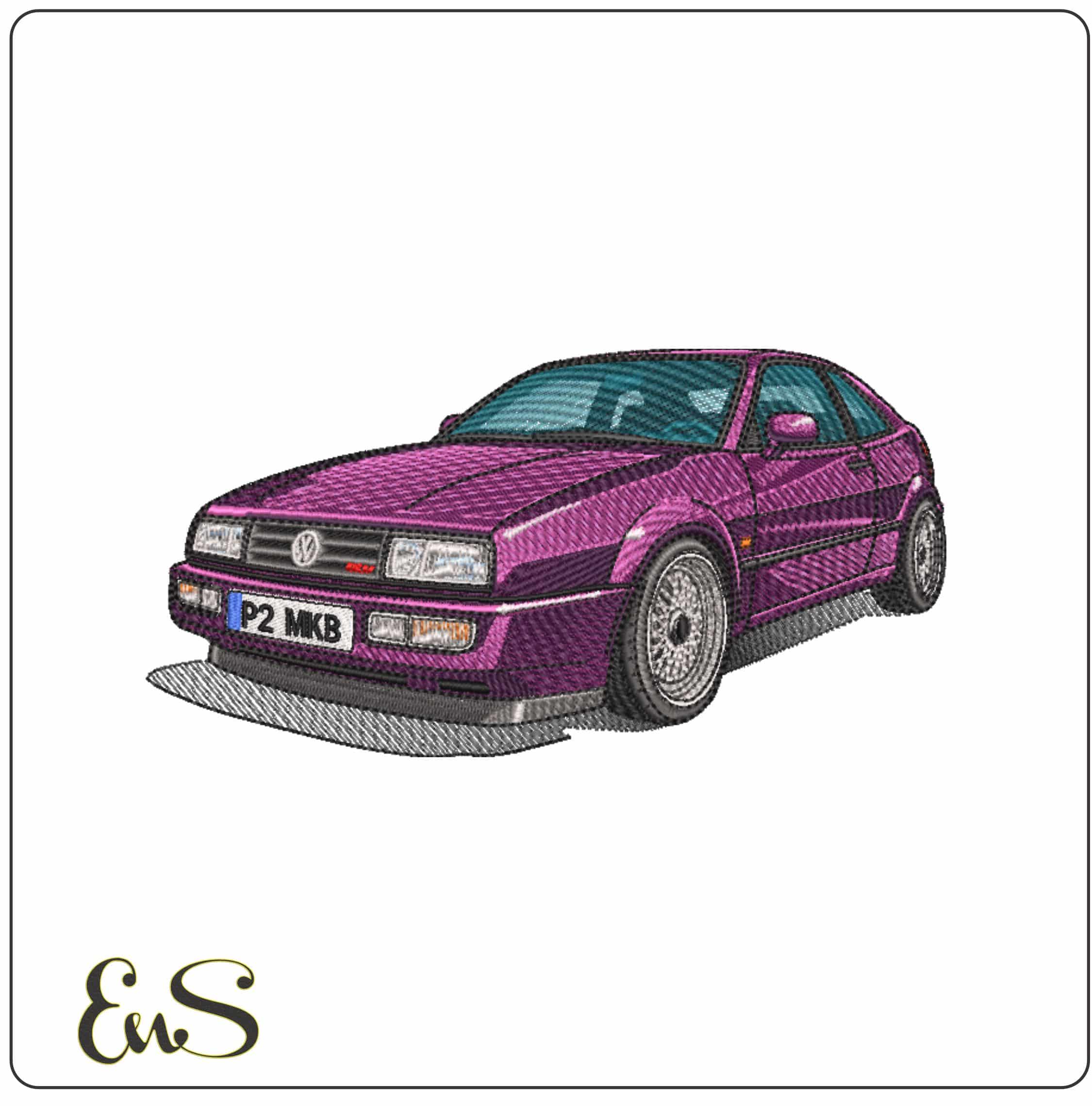 Volkwagen Corrado  - Elegant embroidery design file-instant download