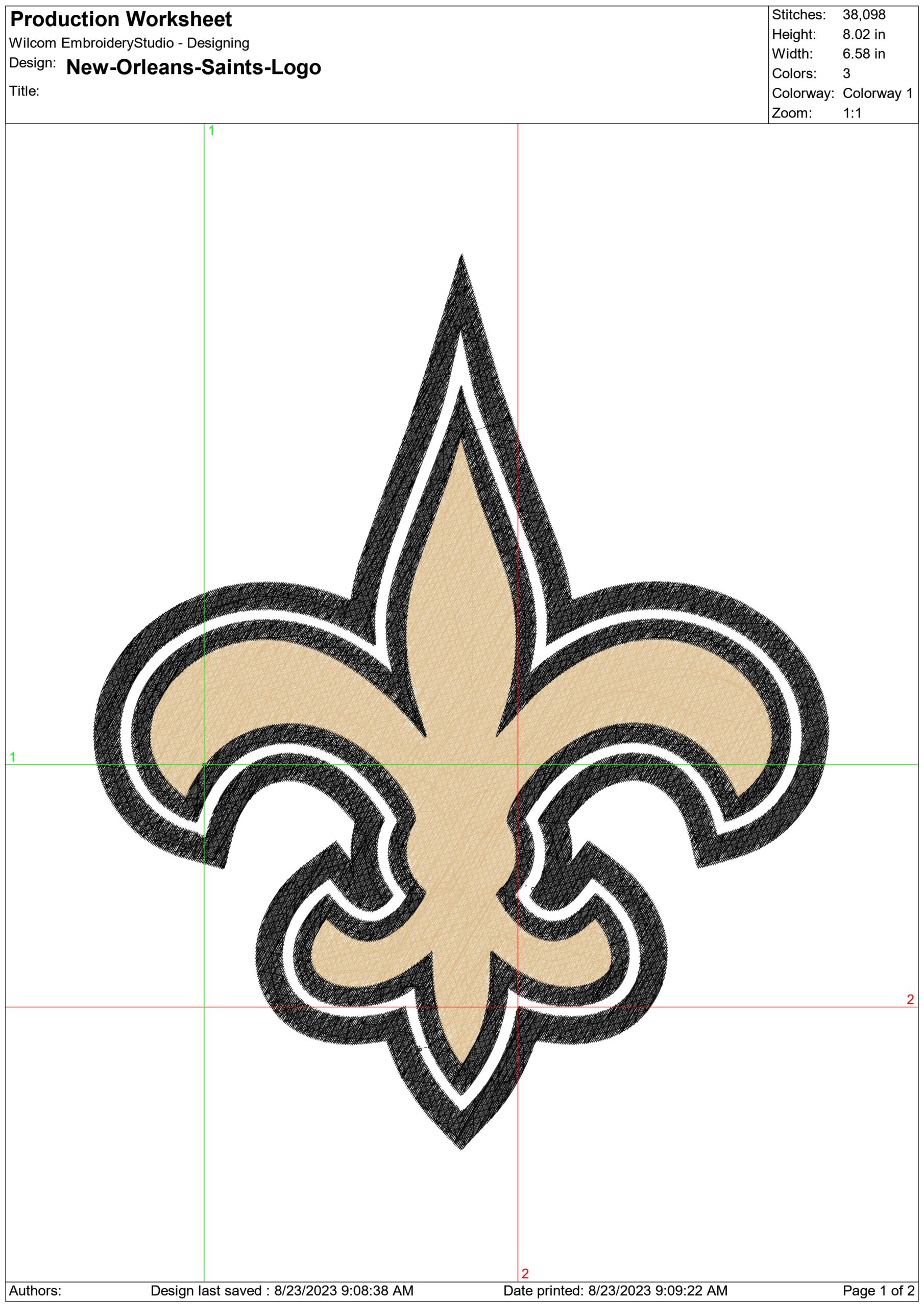 New Orleans Saints NFL embroidery design -Caesars Superdome Stadium men's football embroidery machine pattern embroidery file - instant download — view 2