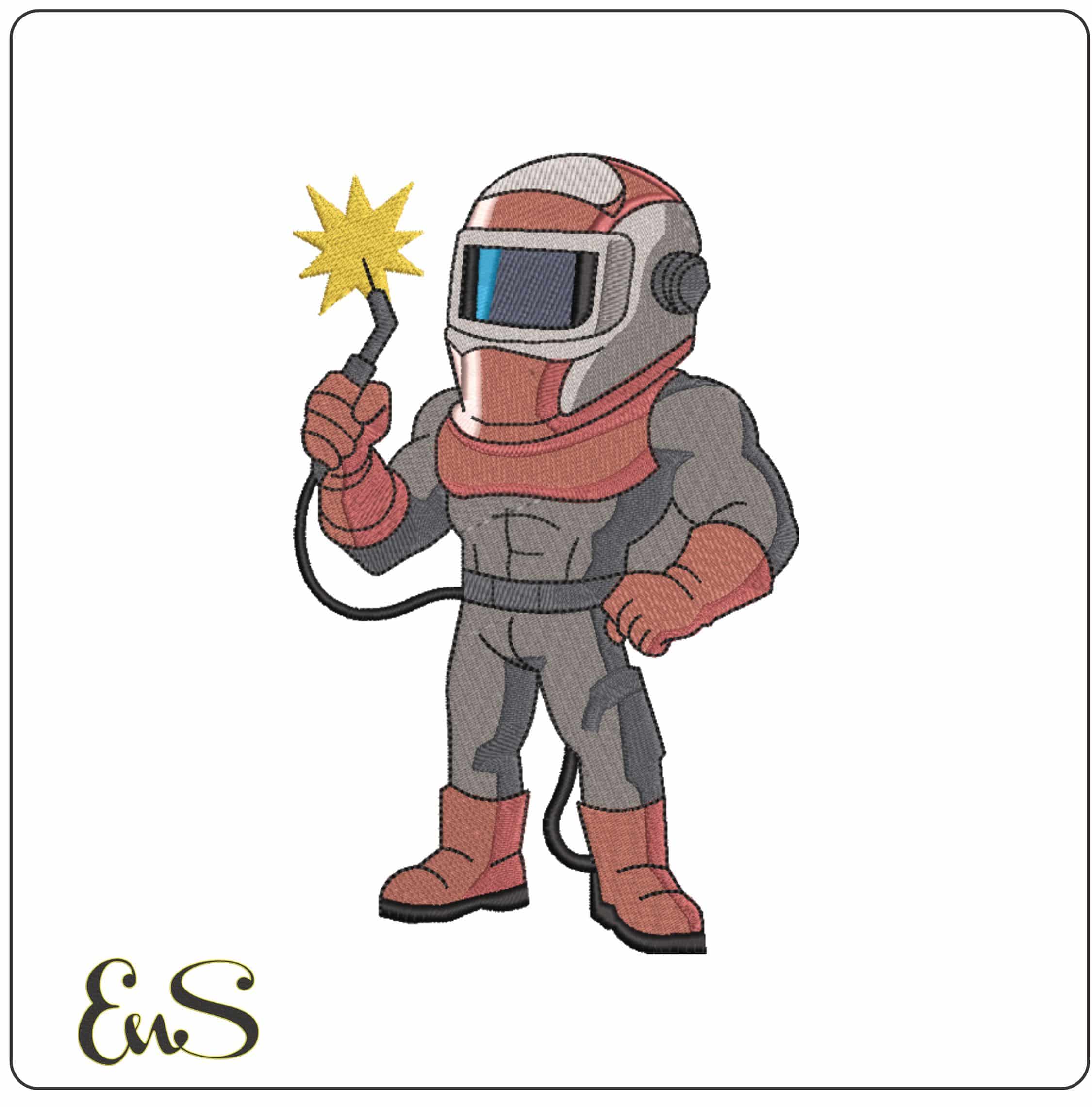 Welder  - Elegant embroidery design file-instant download