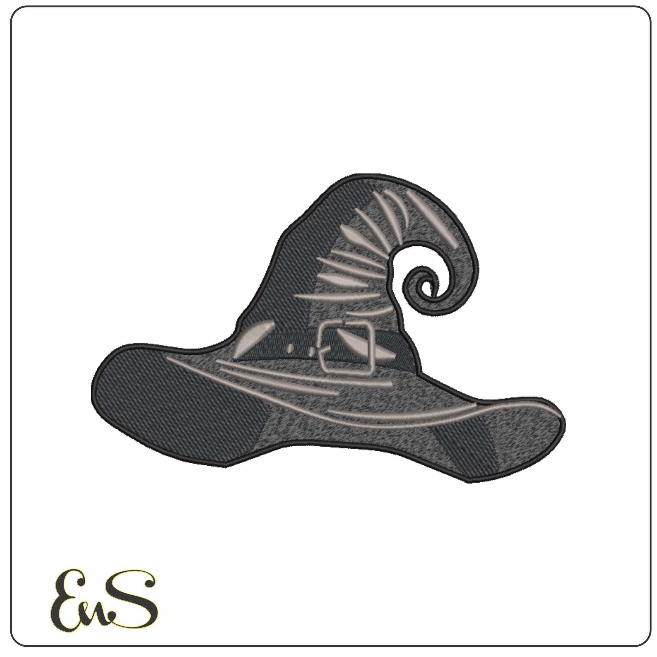 Witches Hat  - Elegant embroidery design file-instant download