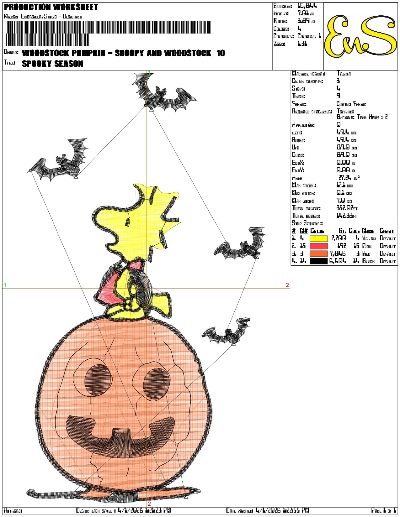 Woodstock Pumpkin Snoopy and Woodstock  - Elegant embroidery design file-instant download — view 3