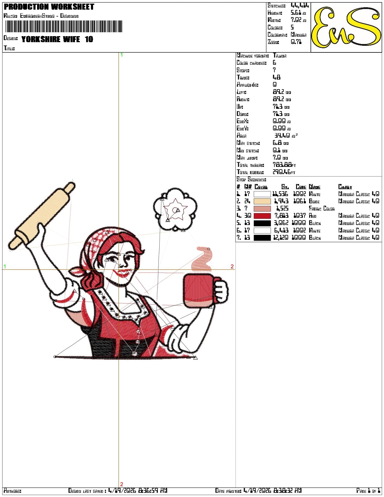 Yorkshire Wife  - Elegant embroidery design file-instant download — view 3