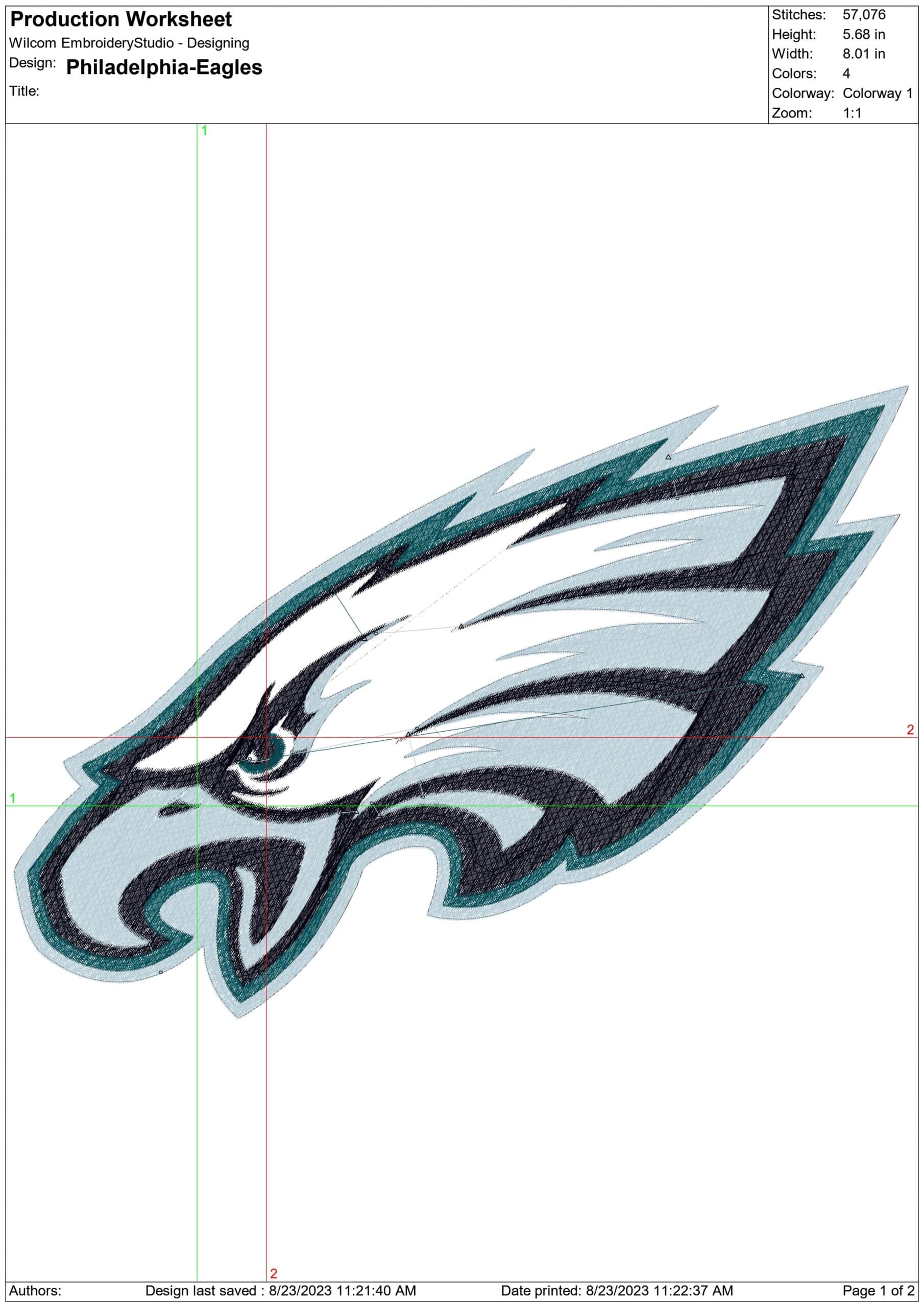 Philadelphia Eagles NFL embroidery design -Lincoln Financial Field Stadium men's football embroidery machine pattern embroidery file - instant download — view 2
