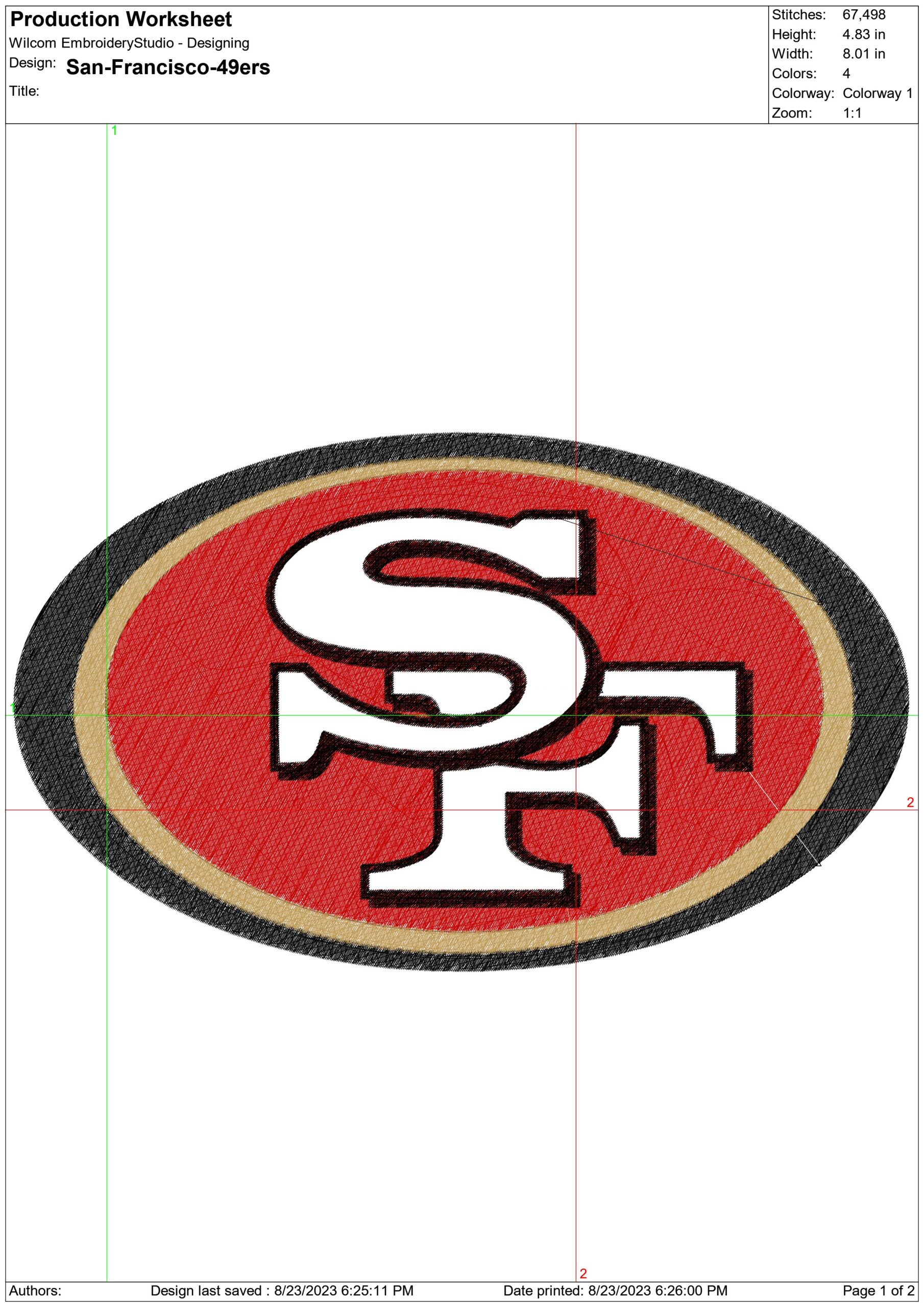 San Francisco 49ers NFL embroidery design -Levi's Stadium men's football embroidery machine pattern embroidery file - instant download — view 2