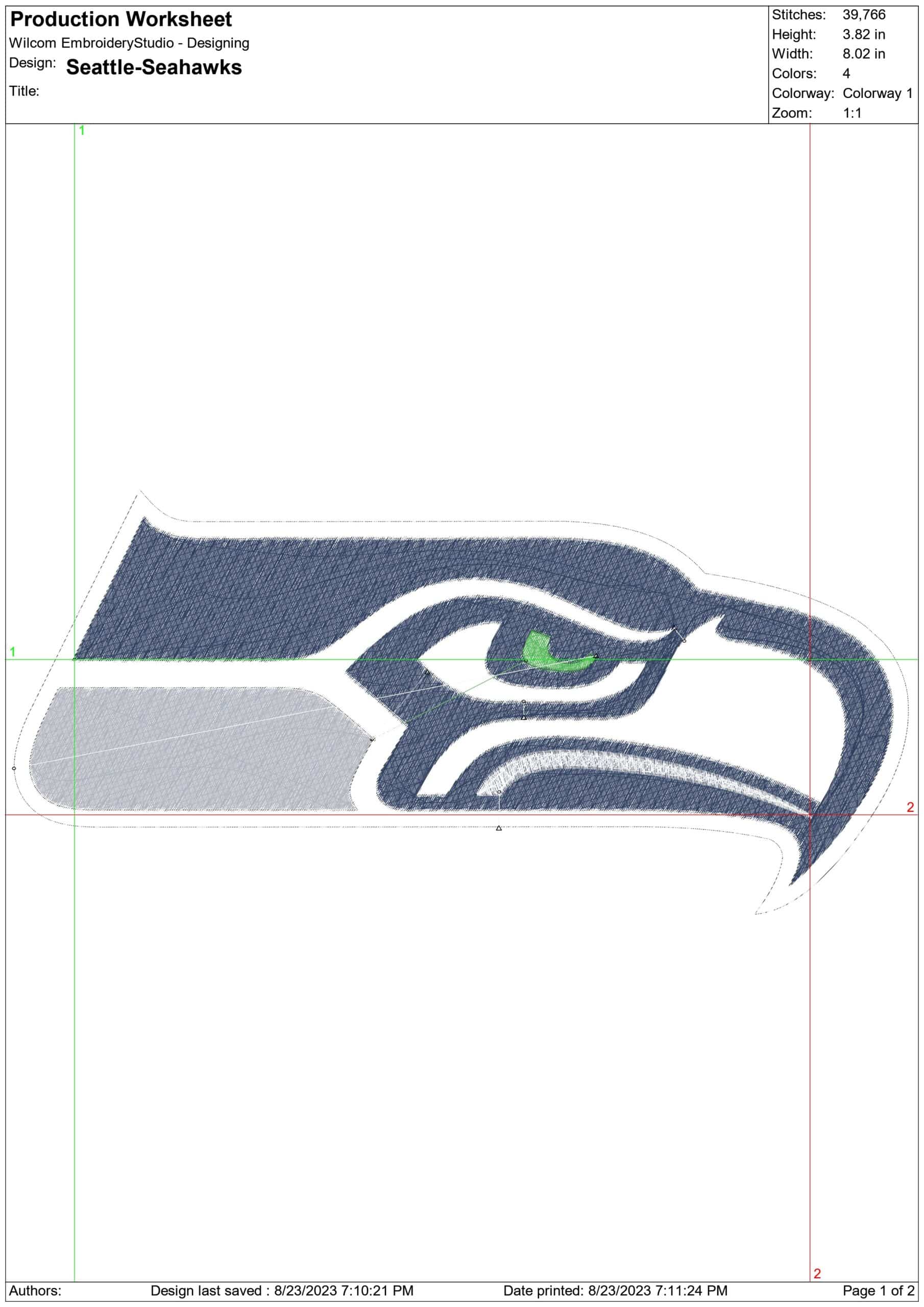 Seattle Seahawks NFL embroidery design -Lumen Field Stadium men's football embroidery machine pattern embroidery file - instant download — view 2