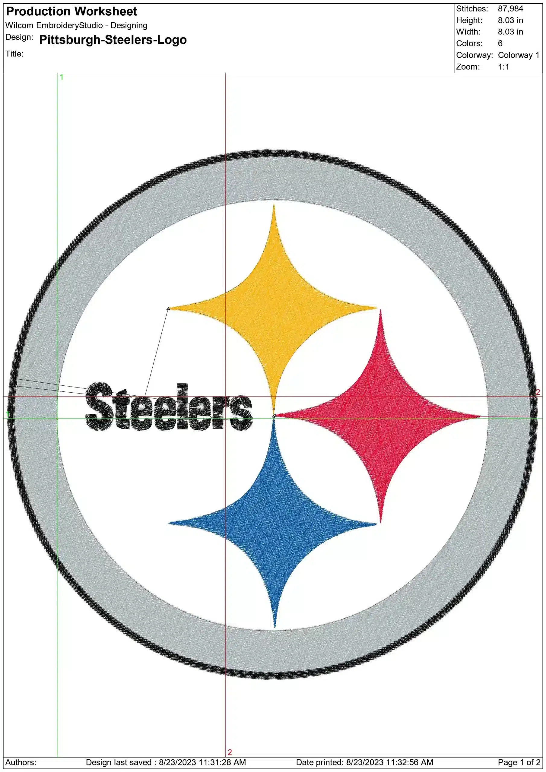 Pittsburgh Steelers NFL embroidery design -Acrisure Stadium men's football embroidery machine pattern embroidery file - instant download — view 2