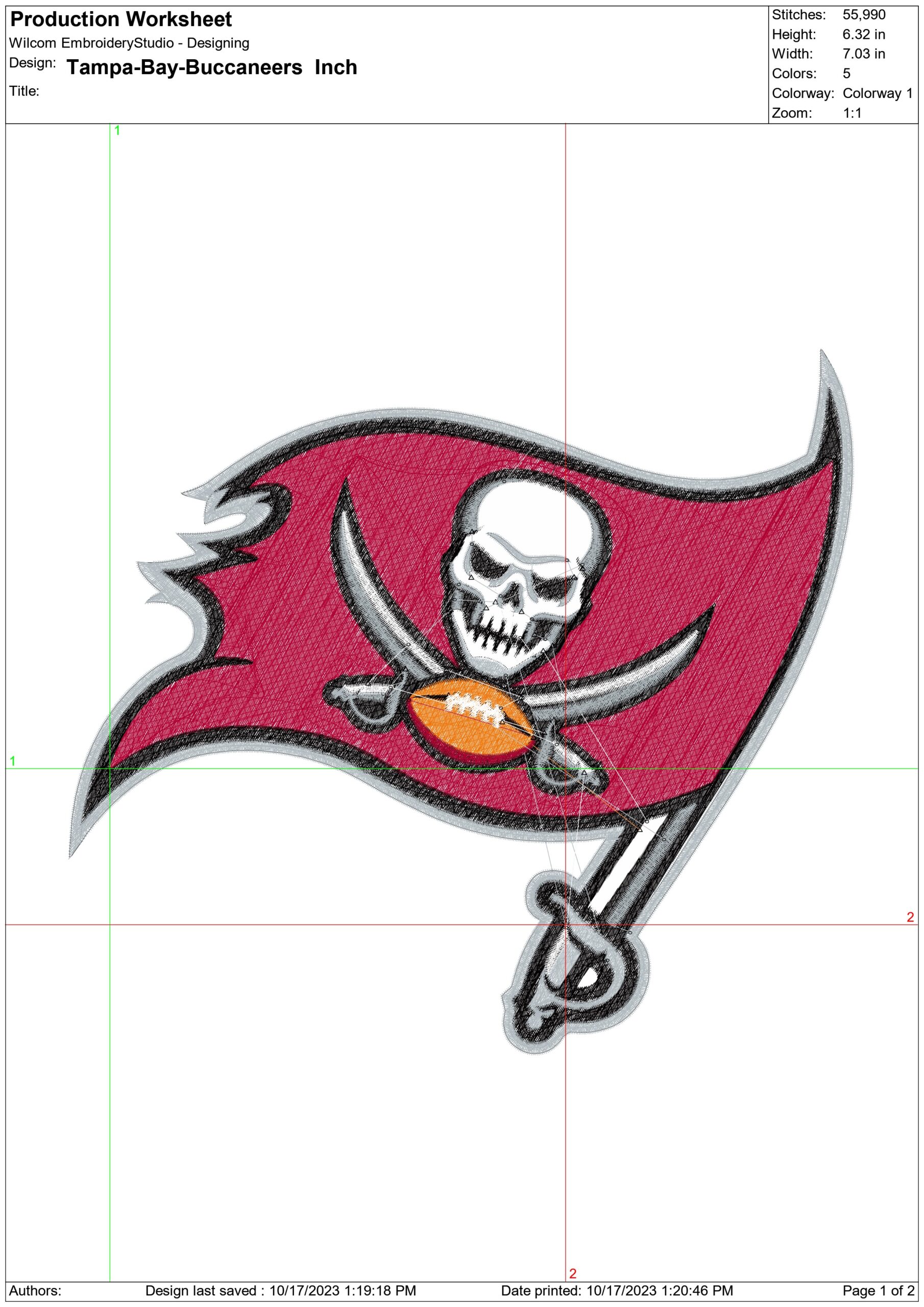 Tampa Bay Buccaneers NFL embroidery design -Raymond James Stadium men's football embroidery machine pattern embroidery file - instant download — view 2