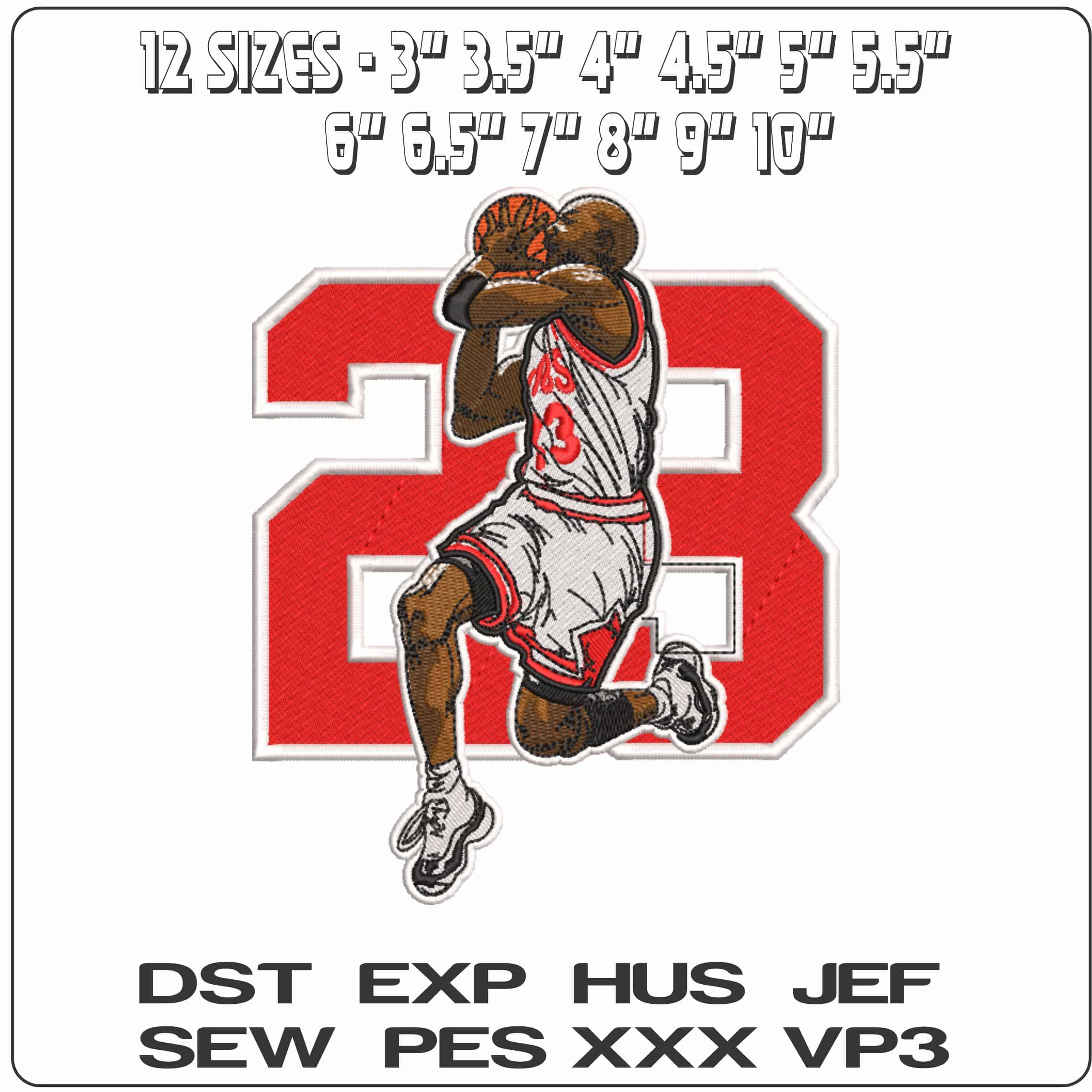 23 Jordan the Man Logo  - Elegant embroidery design file-instant download — view 2