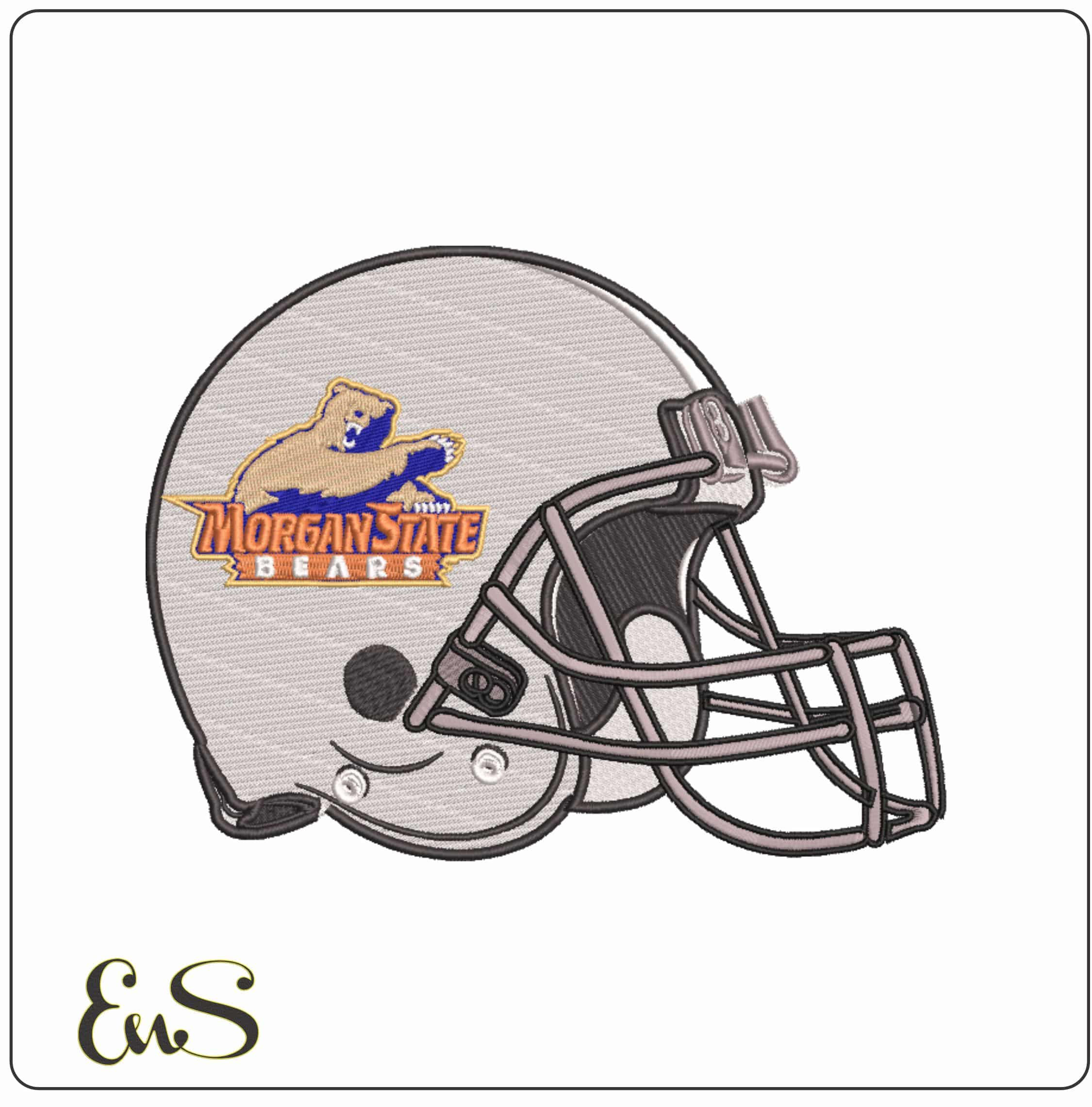 AF Helmet Morgan State Bears 2002  - Elegant embroidery design file-instant download