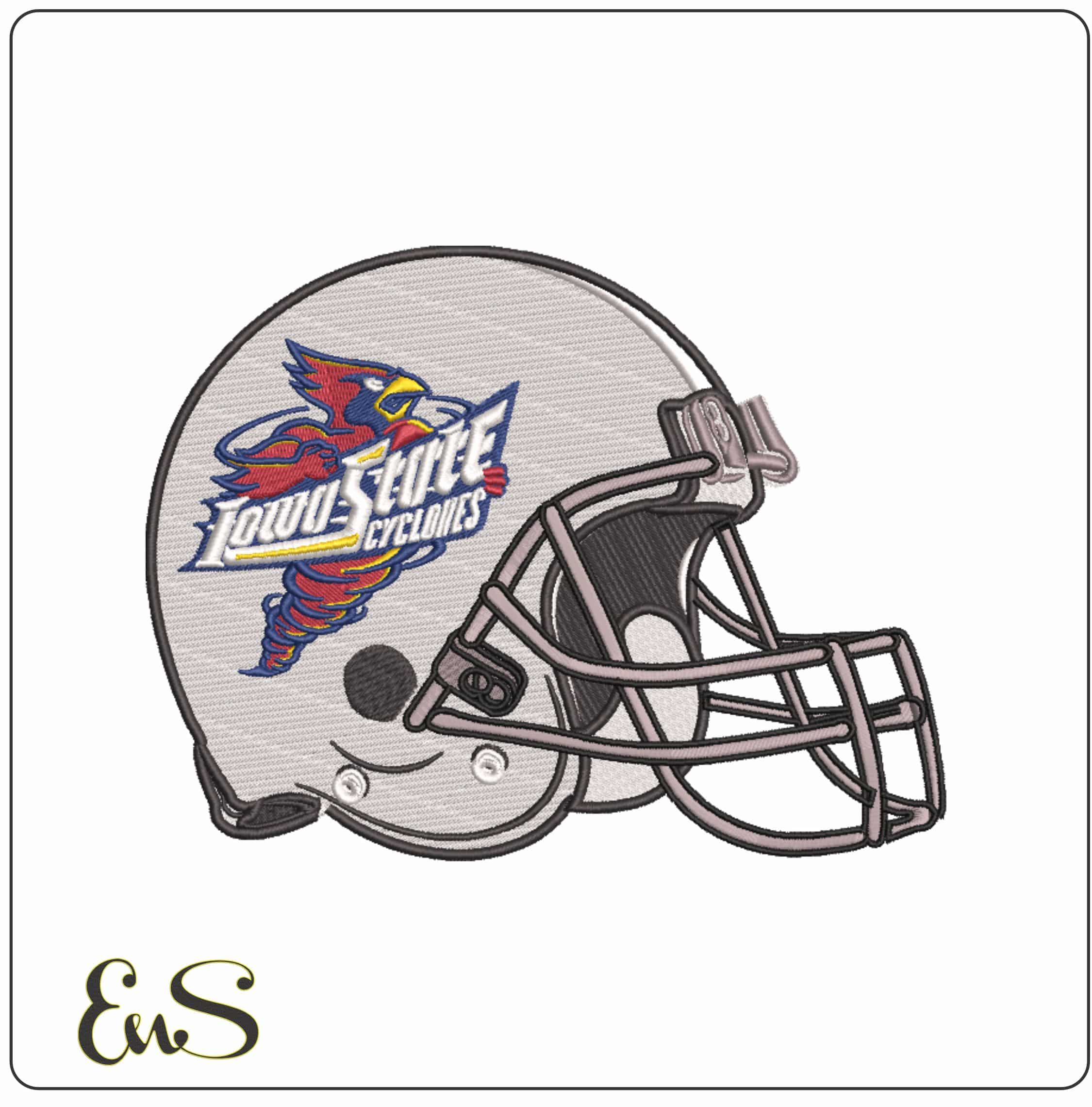 AF Helemet Iowa State Cyclones 1995 to 2007  - Elegant embroidery design file-instant download
