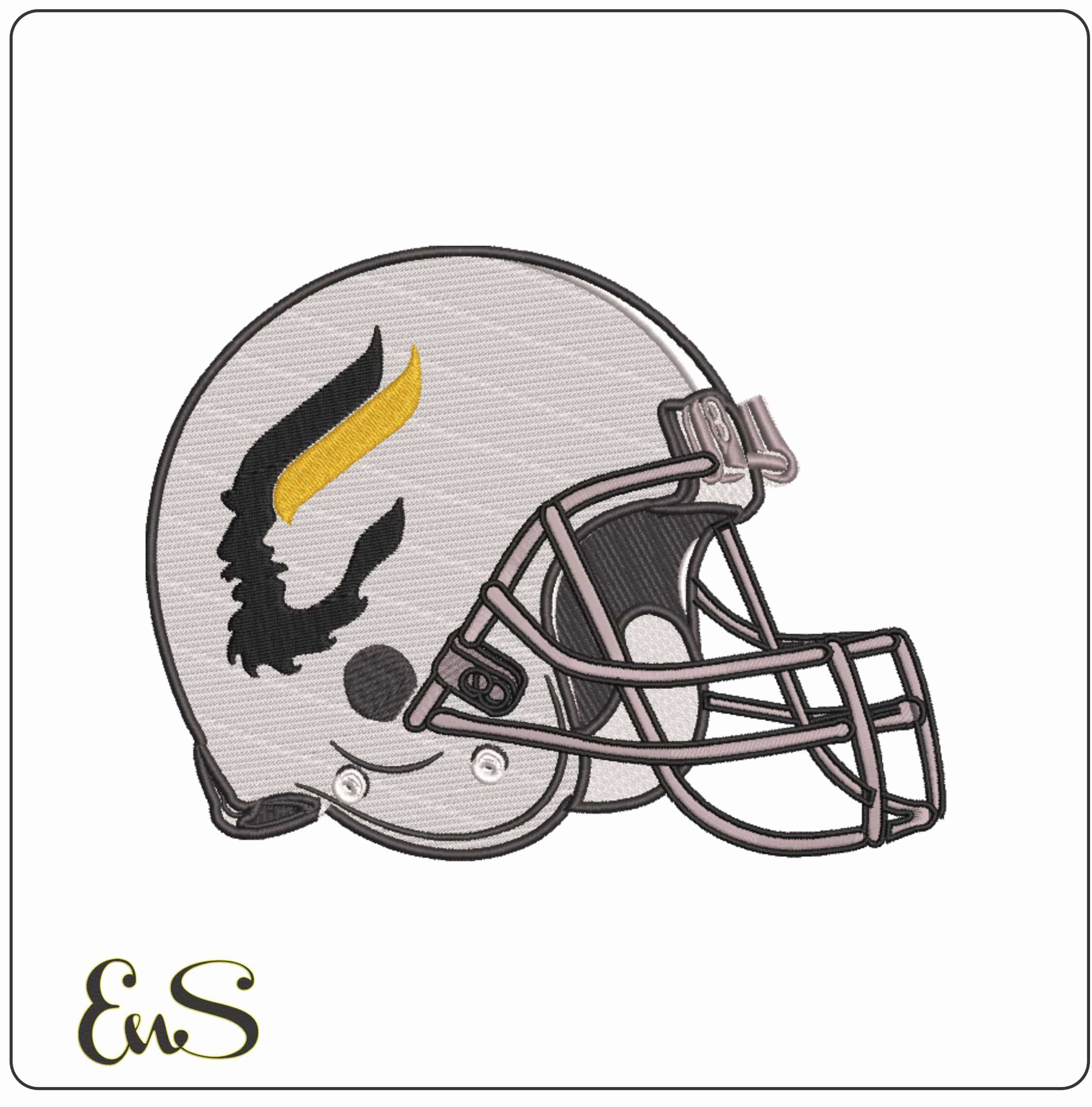 AF Helmet Idaho Vandals 1978 to 1998 no Name  - Elegant embroidery design file-instant download