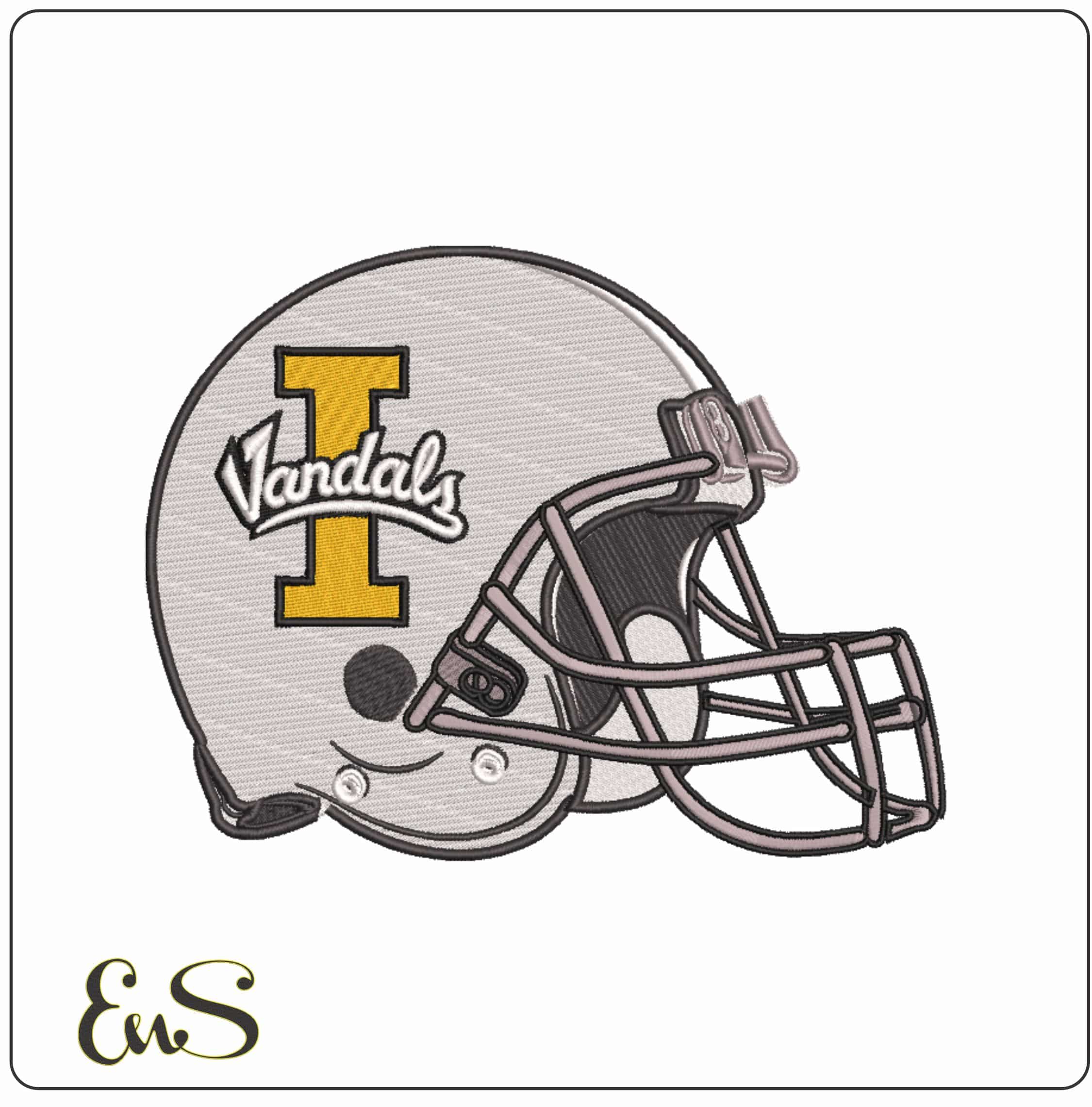 AF Helmet Idaho Vandals 1998  - Elegant embroidery design file-instant download
