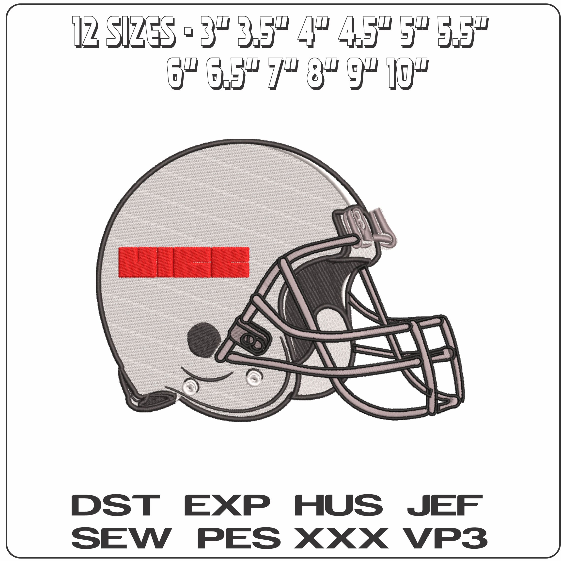 AF Helmet Illinois Chicago Flames 1965 to 1982  - Elegant embroidery design file-instant download — view 2