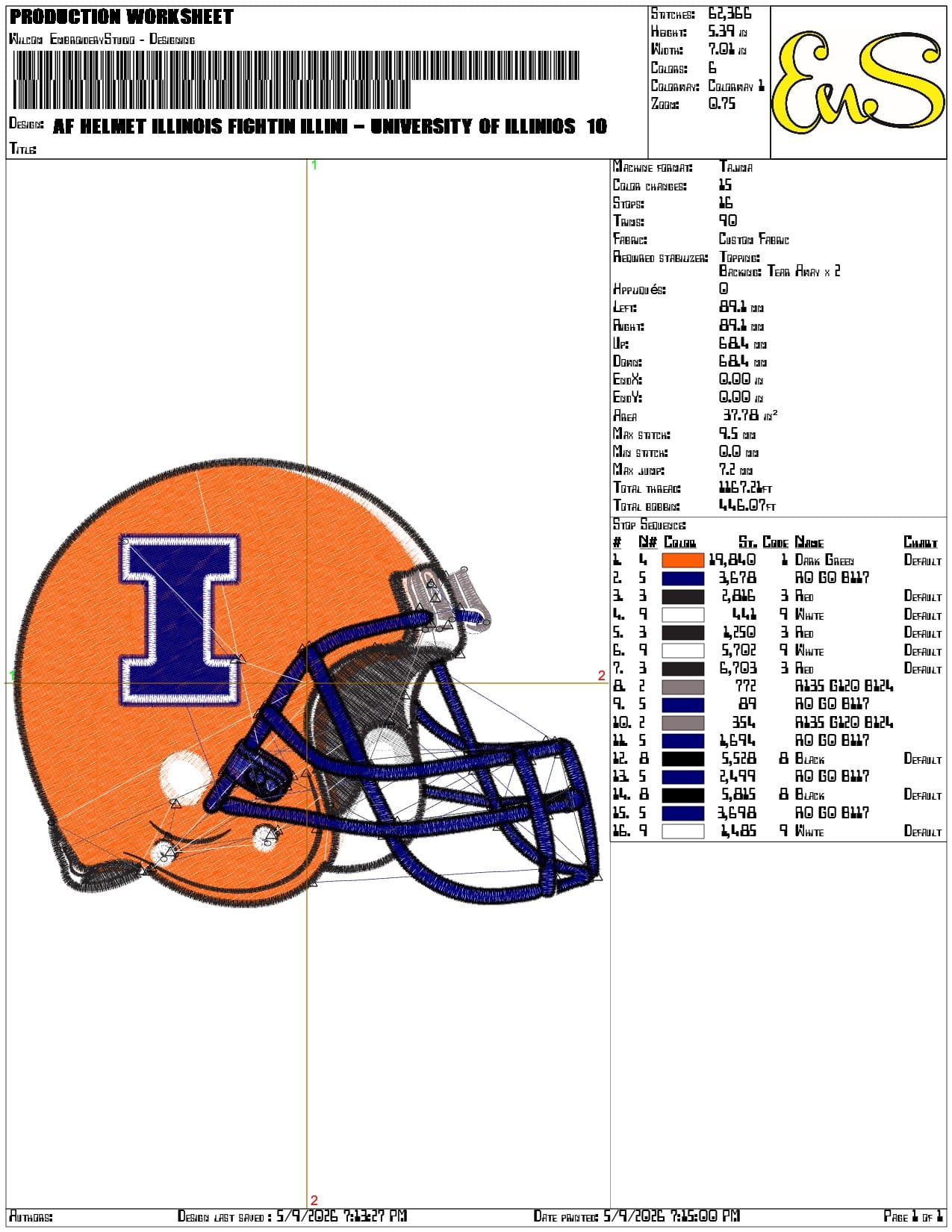 AF Helmet Illinois Fightin Illini University  - Elegant embroidery design file-instant download — view 3