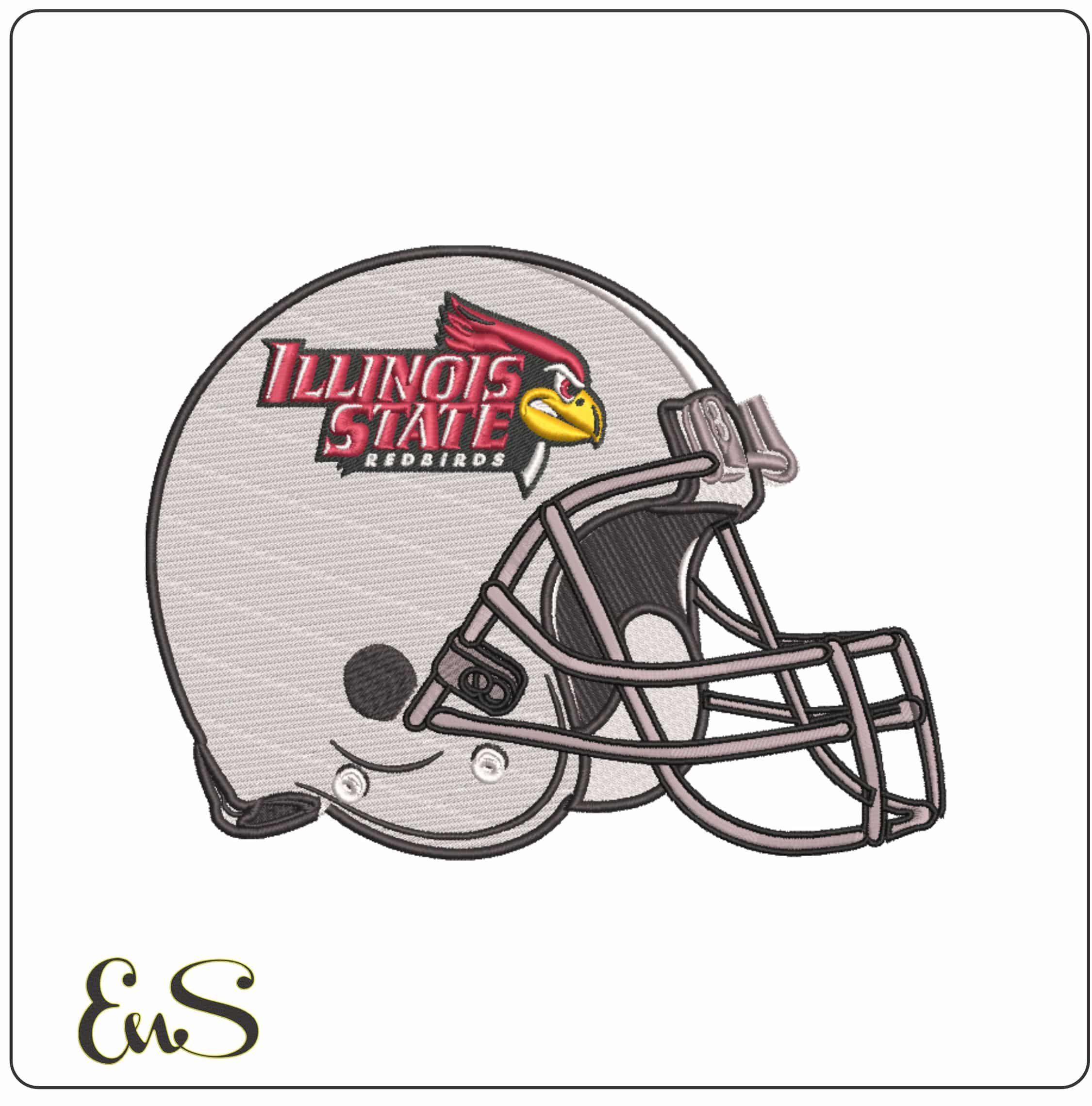 AF Helmet Illinois State Redbirds 2005  - Elegant embroidery design file-instant download