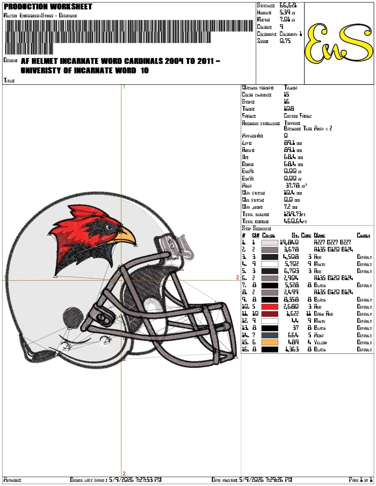 AF Helmet Incarnate Word Cardinals 2004 to 2011  - Elegant embroidery design file-instant download — view 3