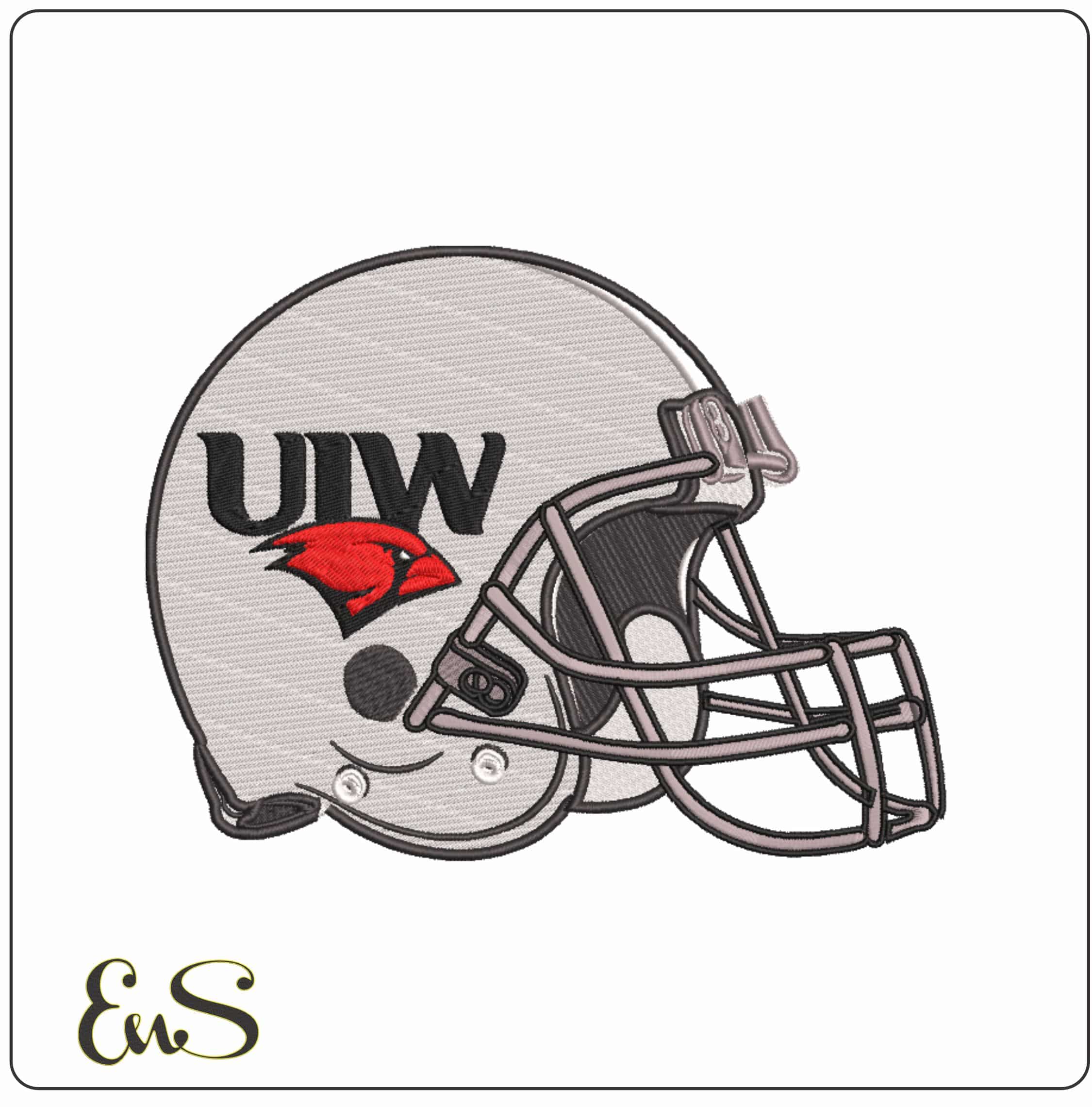 AF Helmet Incarnate Word Cardinals 2011  - Elegant embroidery design file-instant download