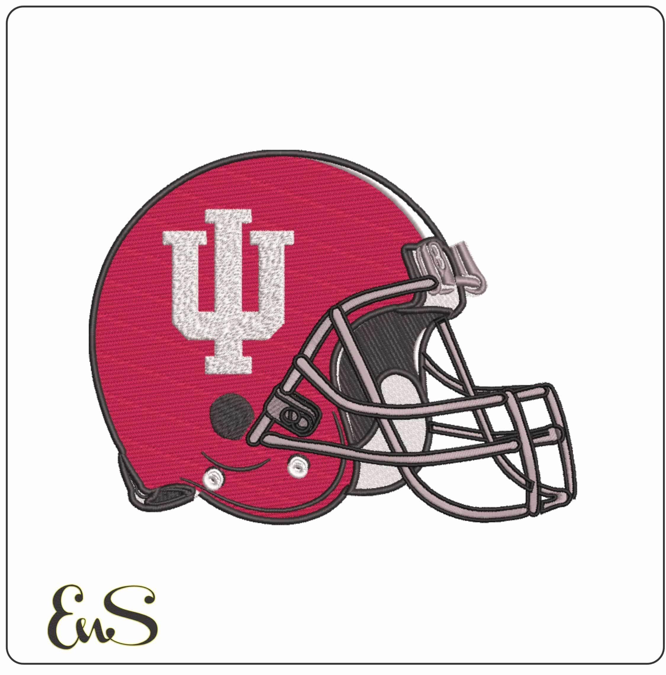 AF Helmet Indiana Hoosiers Indiana University  - Elegant embroidery design file-instant download