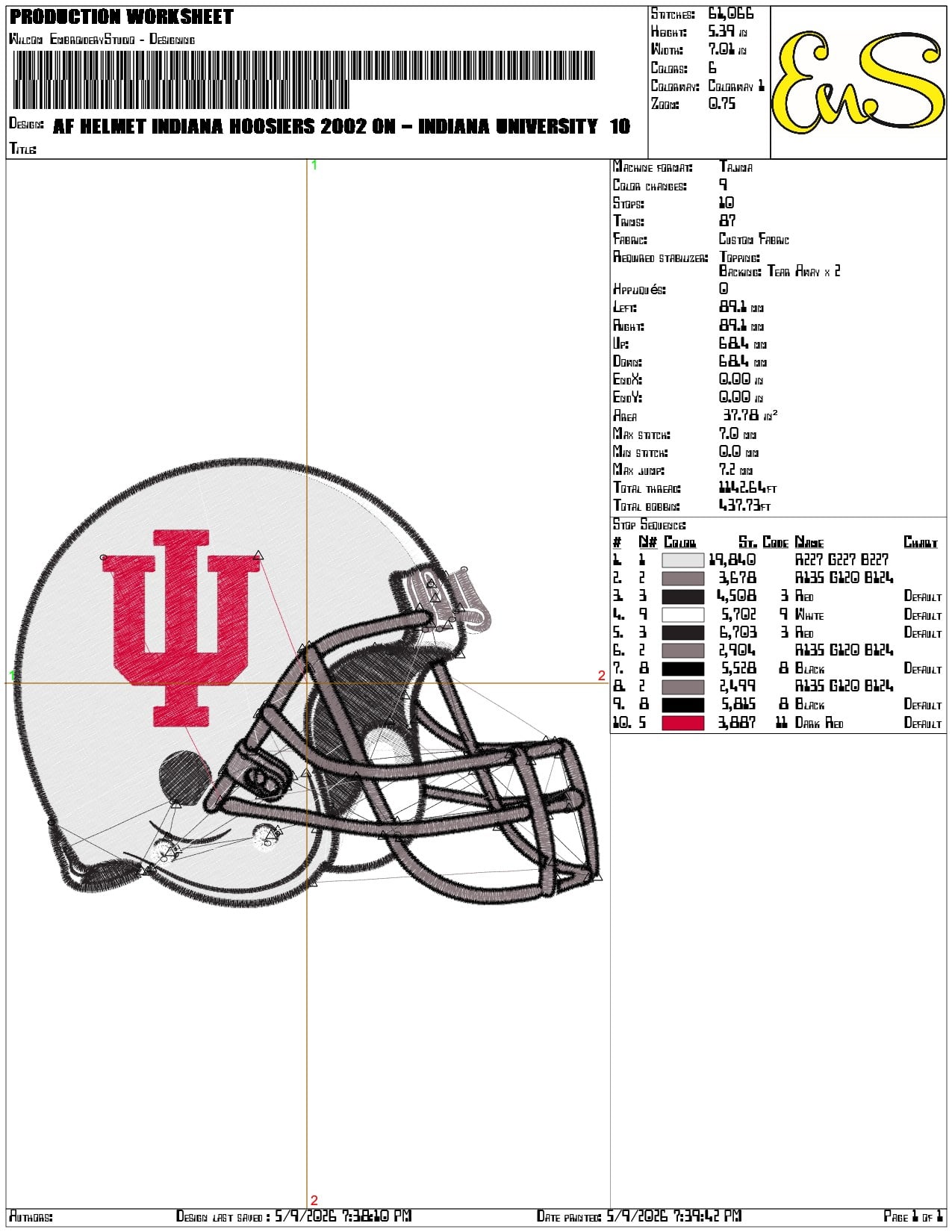 AF Helmet Indiana Hoosiers 2002 on Indiana University  - Elegant embroidery design file-instant download — view 3