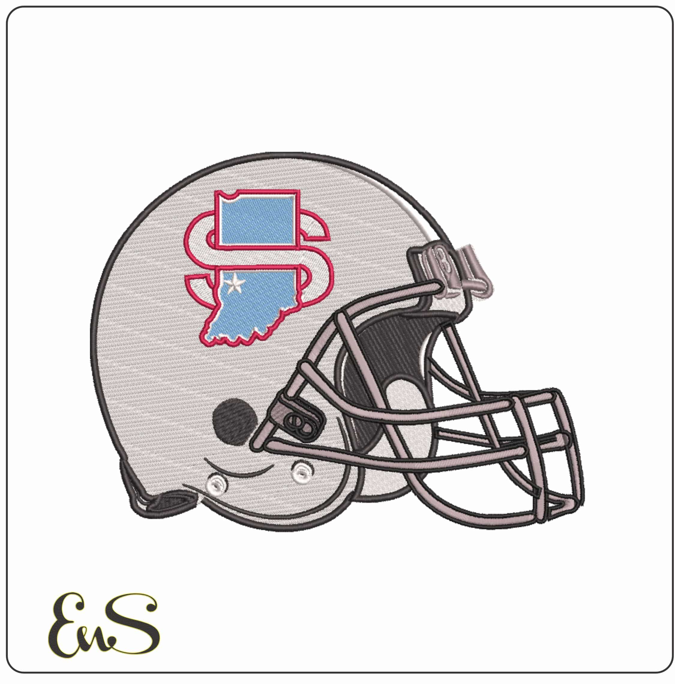 AF Helmet Indiana State Sycamores 1978 to 1989  - Elegant embroidery design file-instant download