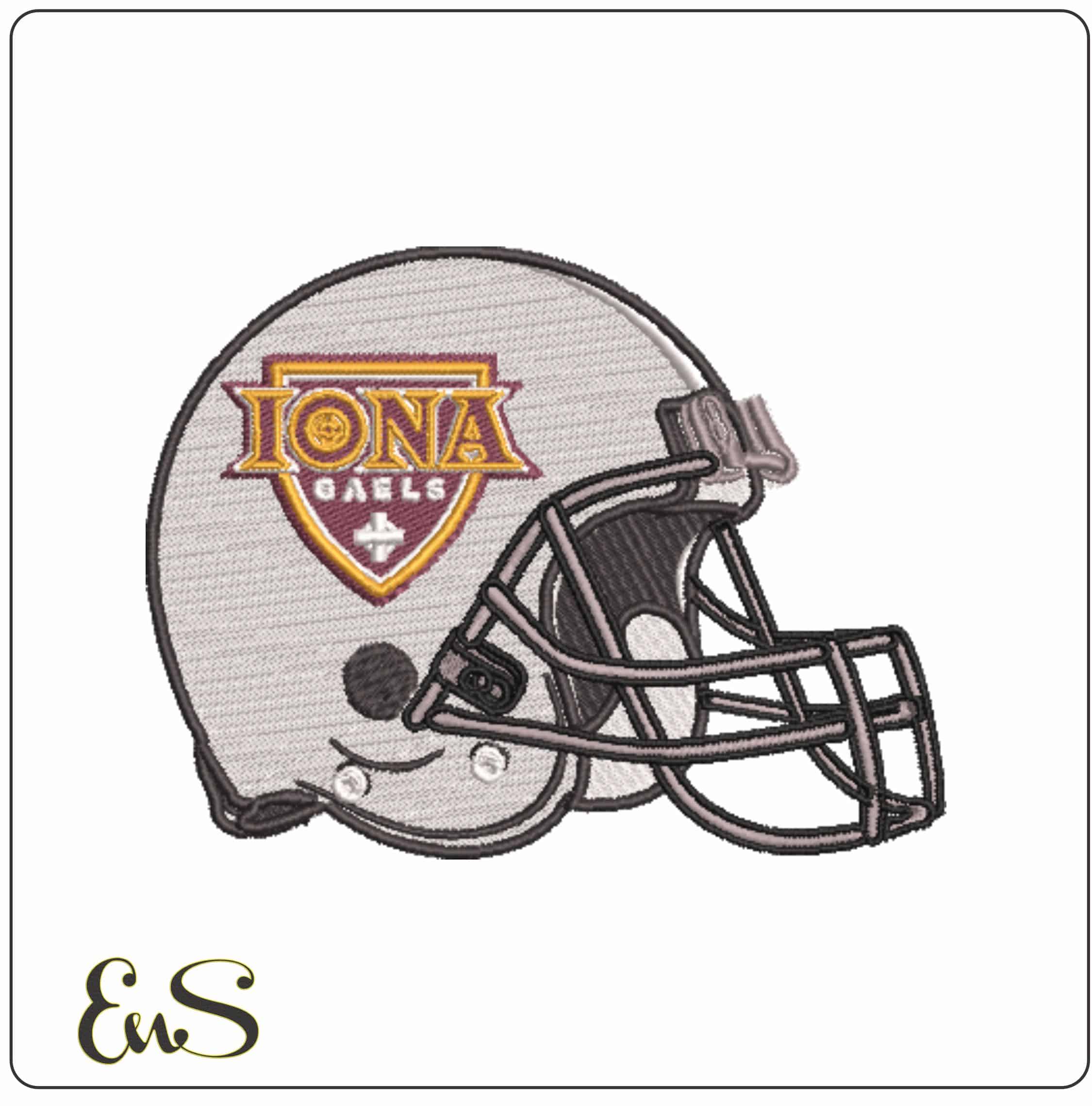 AF Helmet Iona Gaels 2016  - Elegant embroidery design file-instant download