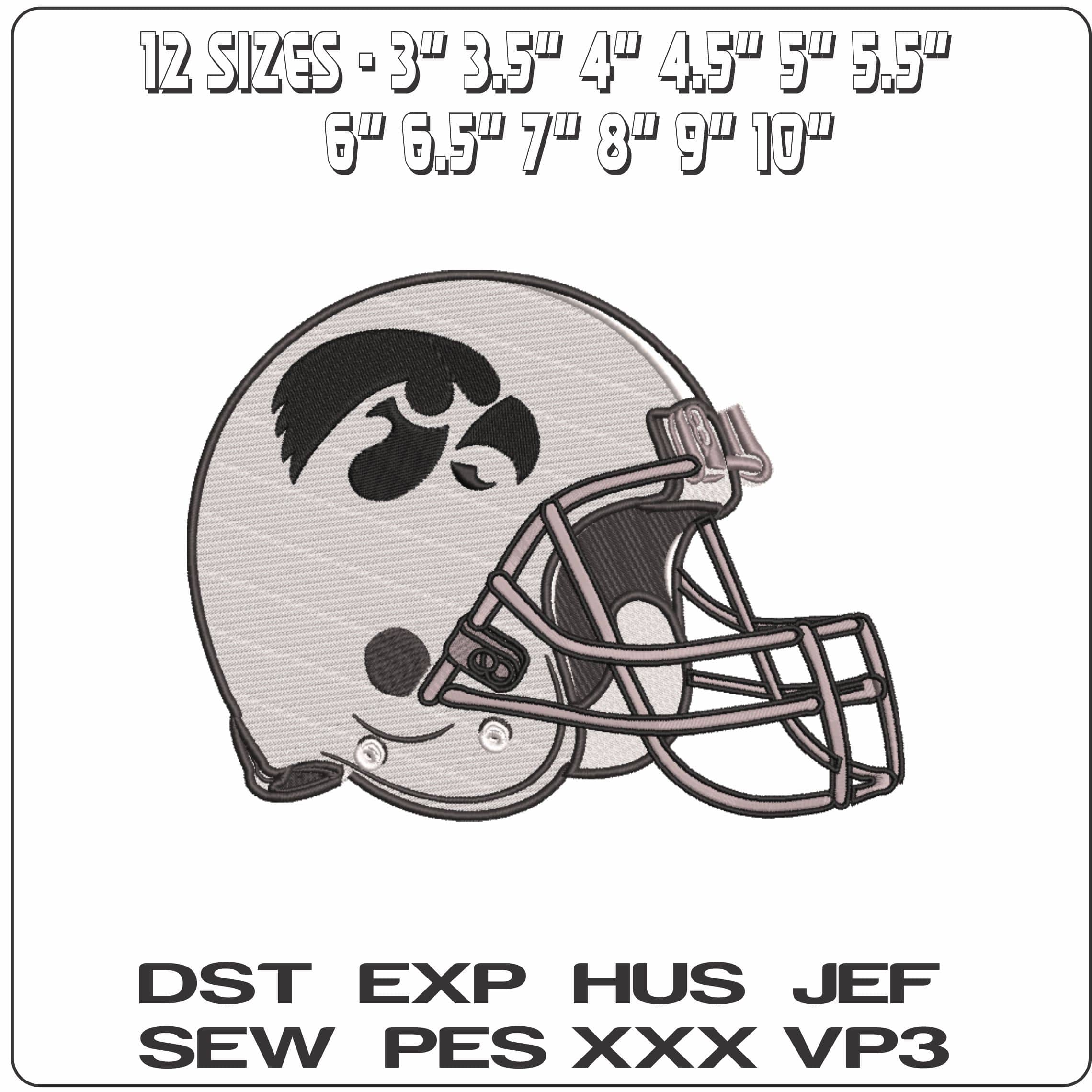 AF Helmet Iowa Hawkeyes 1979  - Elegant embroidery design file-instant download — view 2
