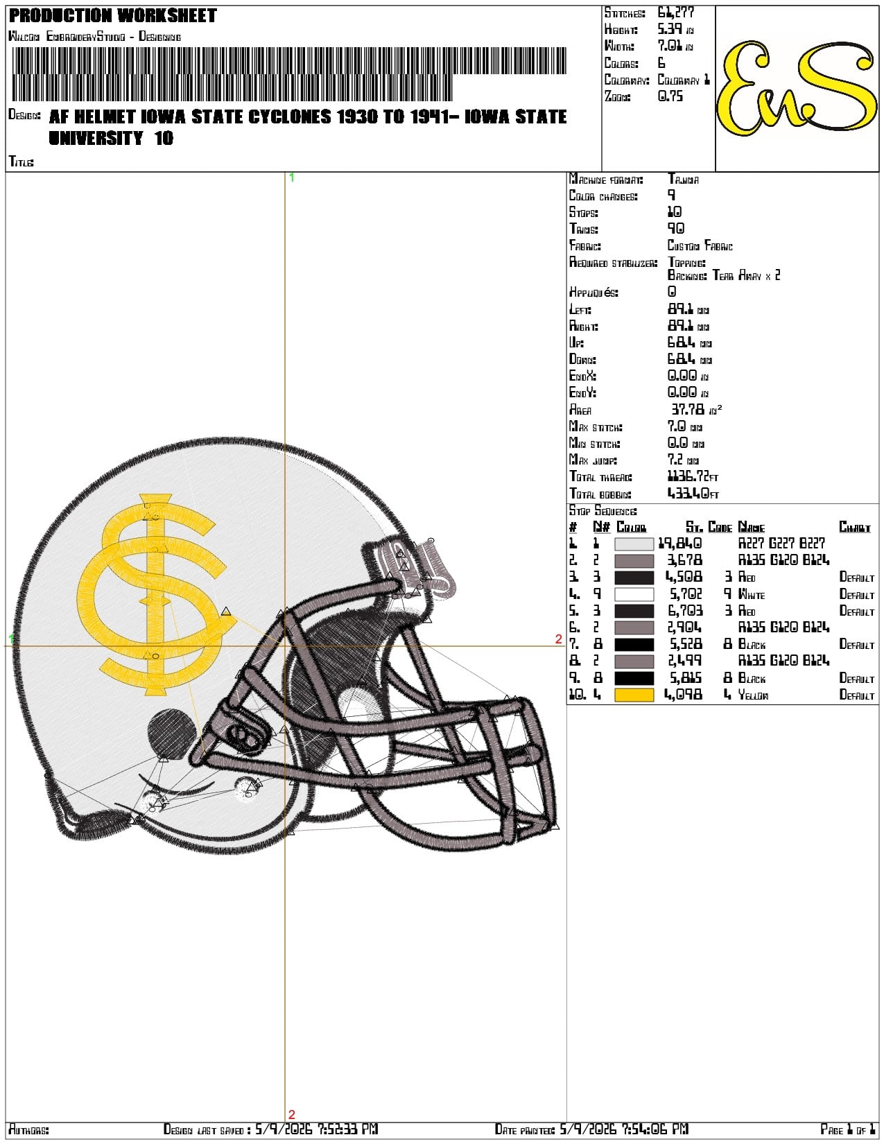 AF Helmet Iowa Hawkeyes 1930 to 1941  elegant embroidery design file-instant download — view 3