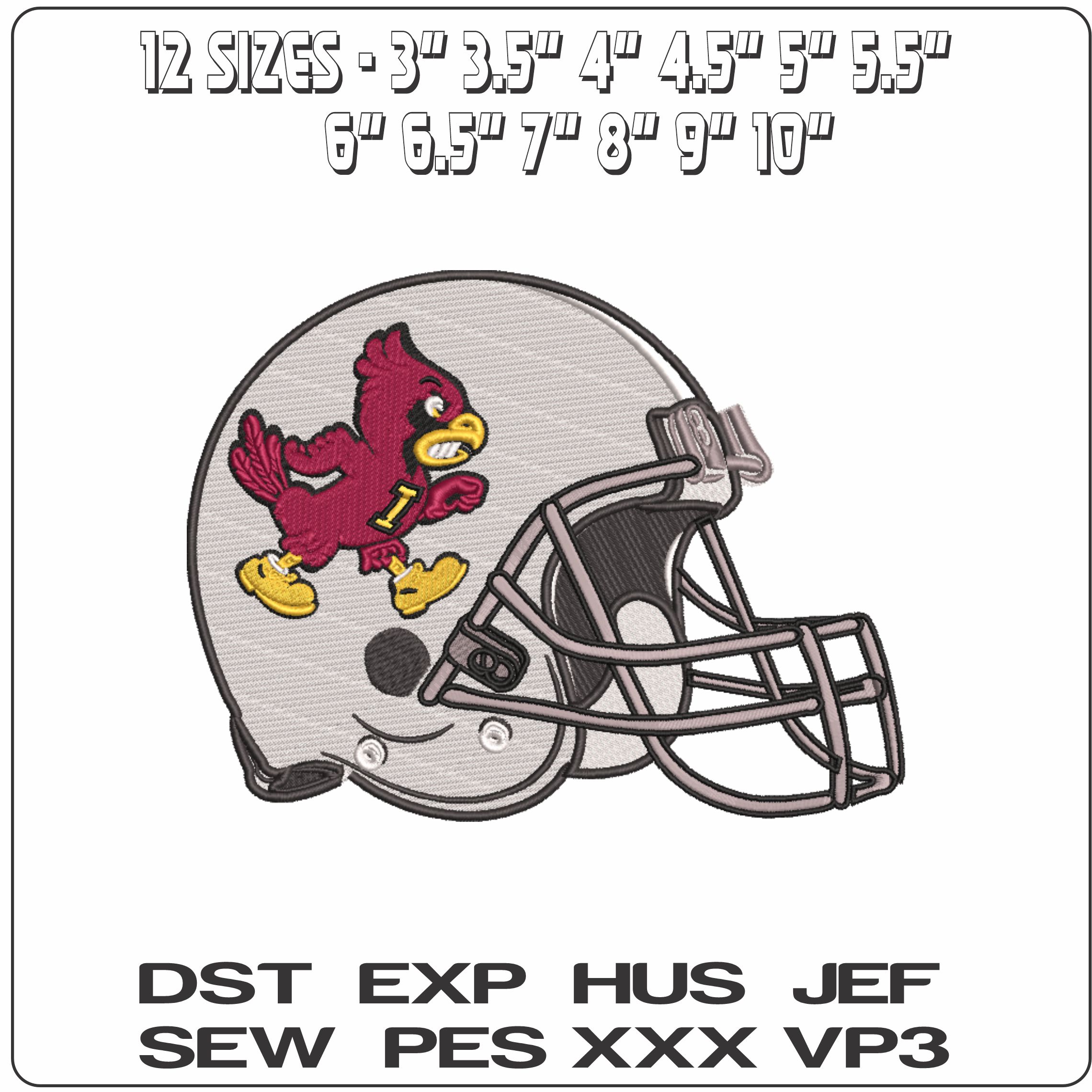 AF Helmet Iowa State Cyclones 1978 to 1983  elegant embroidery design file-instant download — view 2