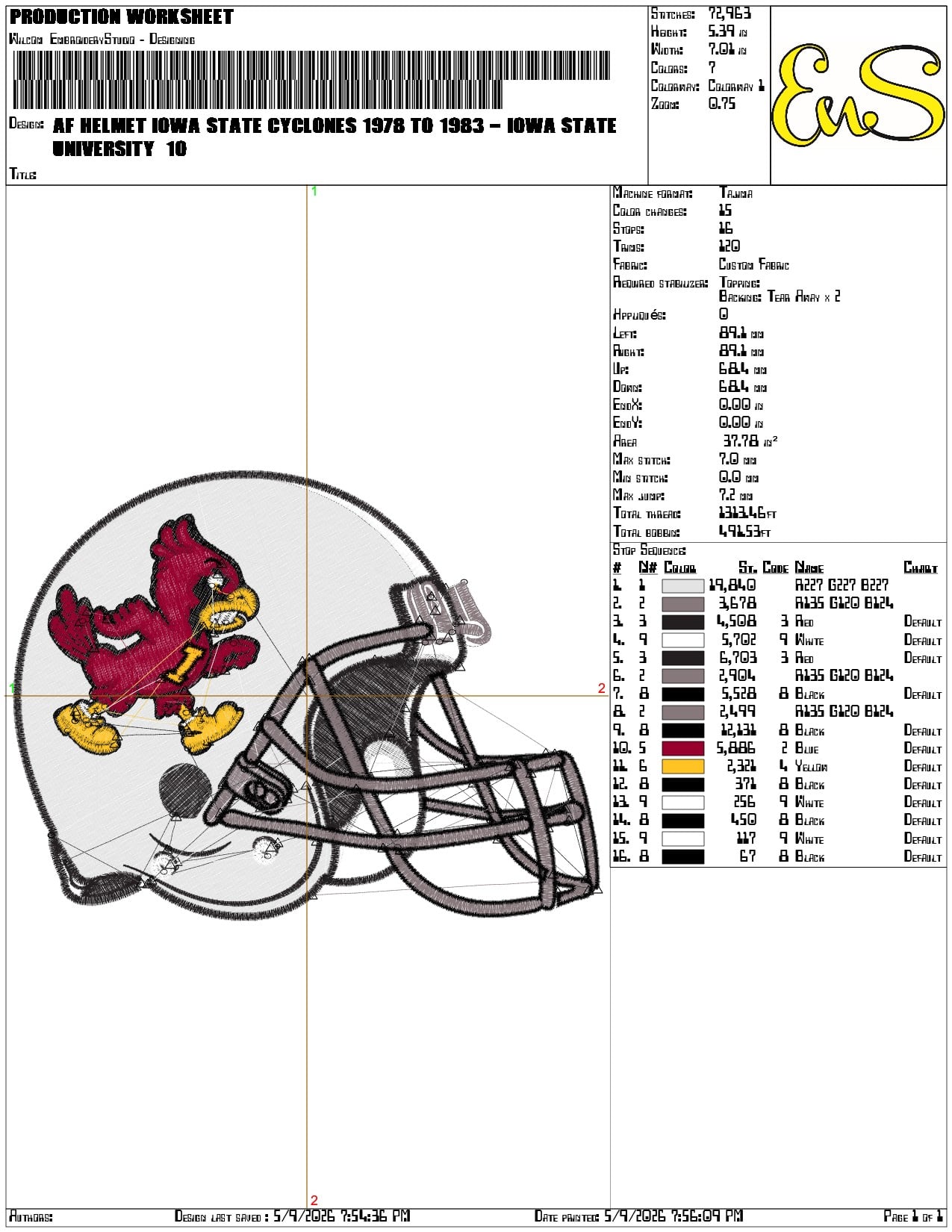 AF Helmet Iowa State Cyclones 1978 to 1983  elegant embroidery design file-instant download — view 3