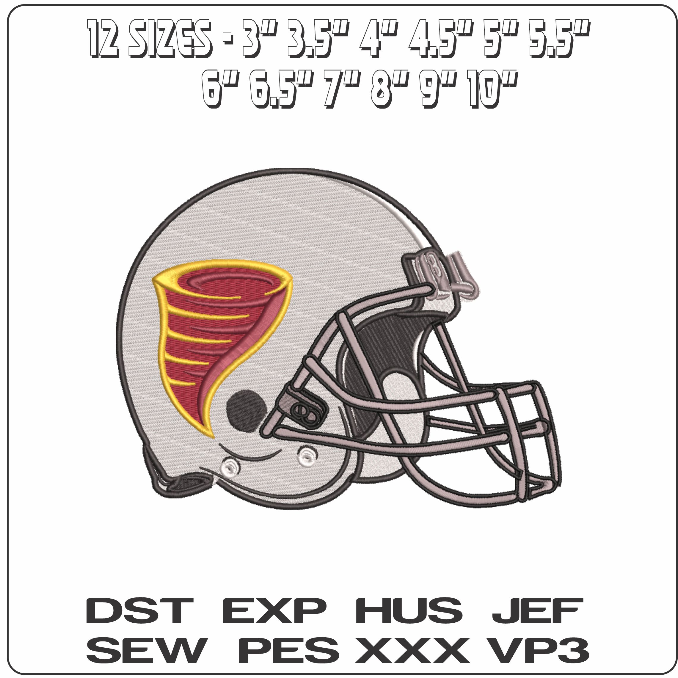 AF Helmet Iowa State Cyclones Secondary  - Elegant embroidery design file-instant download — view 2