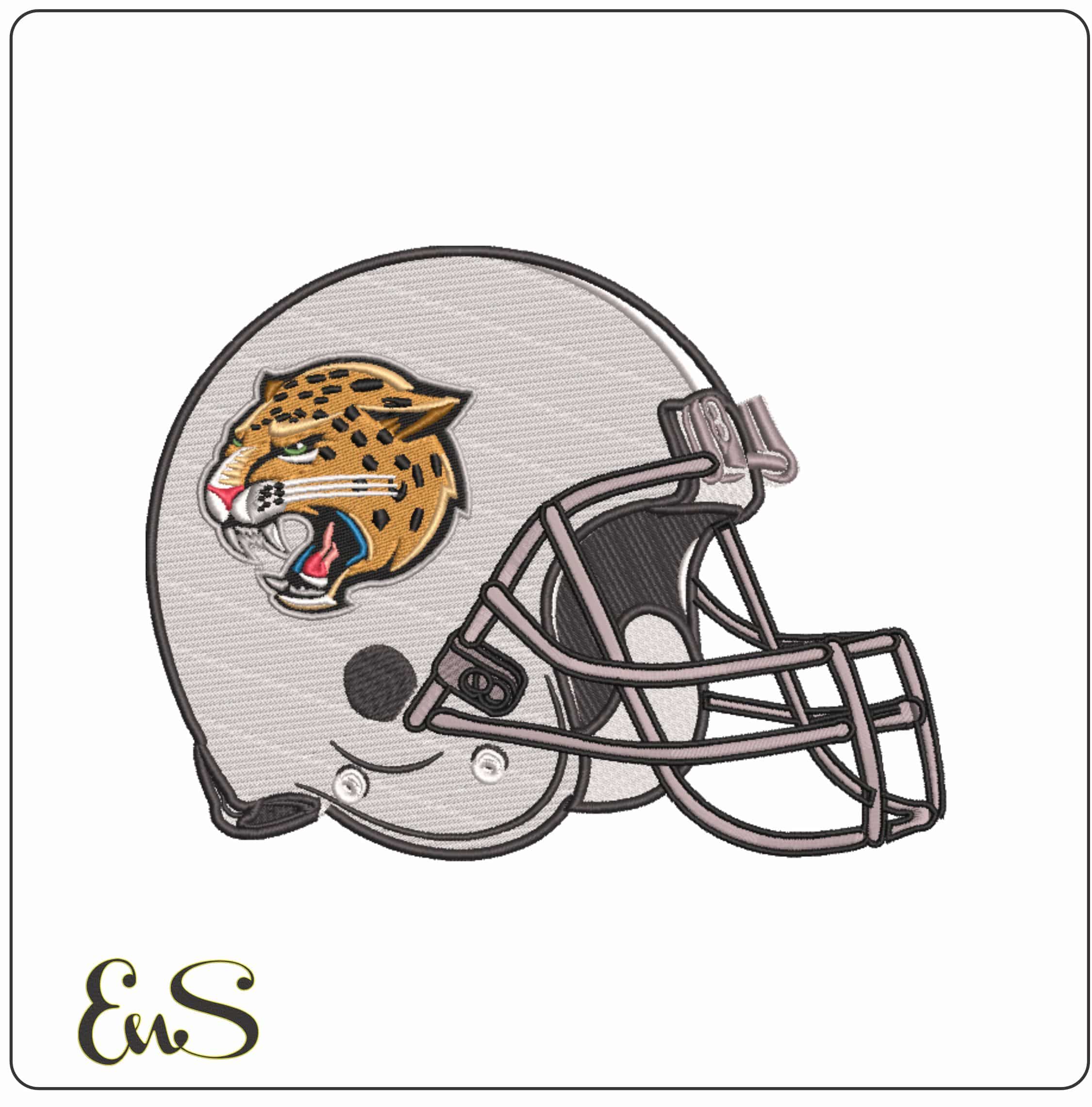 AF Helmet IUPUI Jaguars Head 2017  - Elegant embroidery design file-instant download