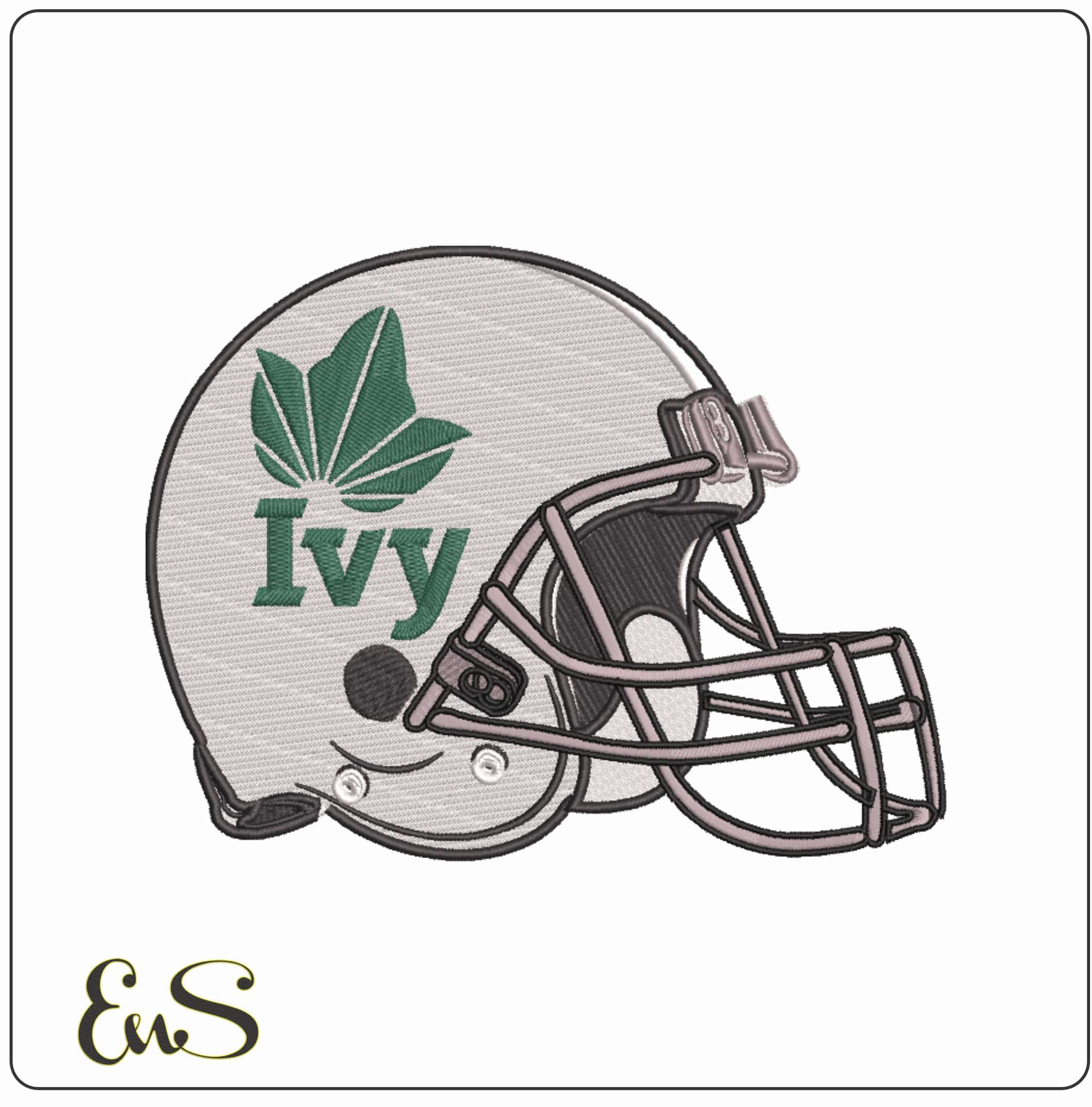 AF Helmet Ivy League 2019  - Elegant embroidery design file-instant download
