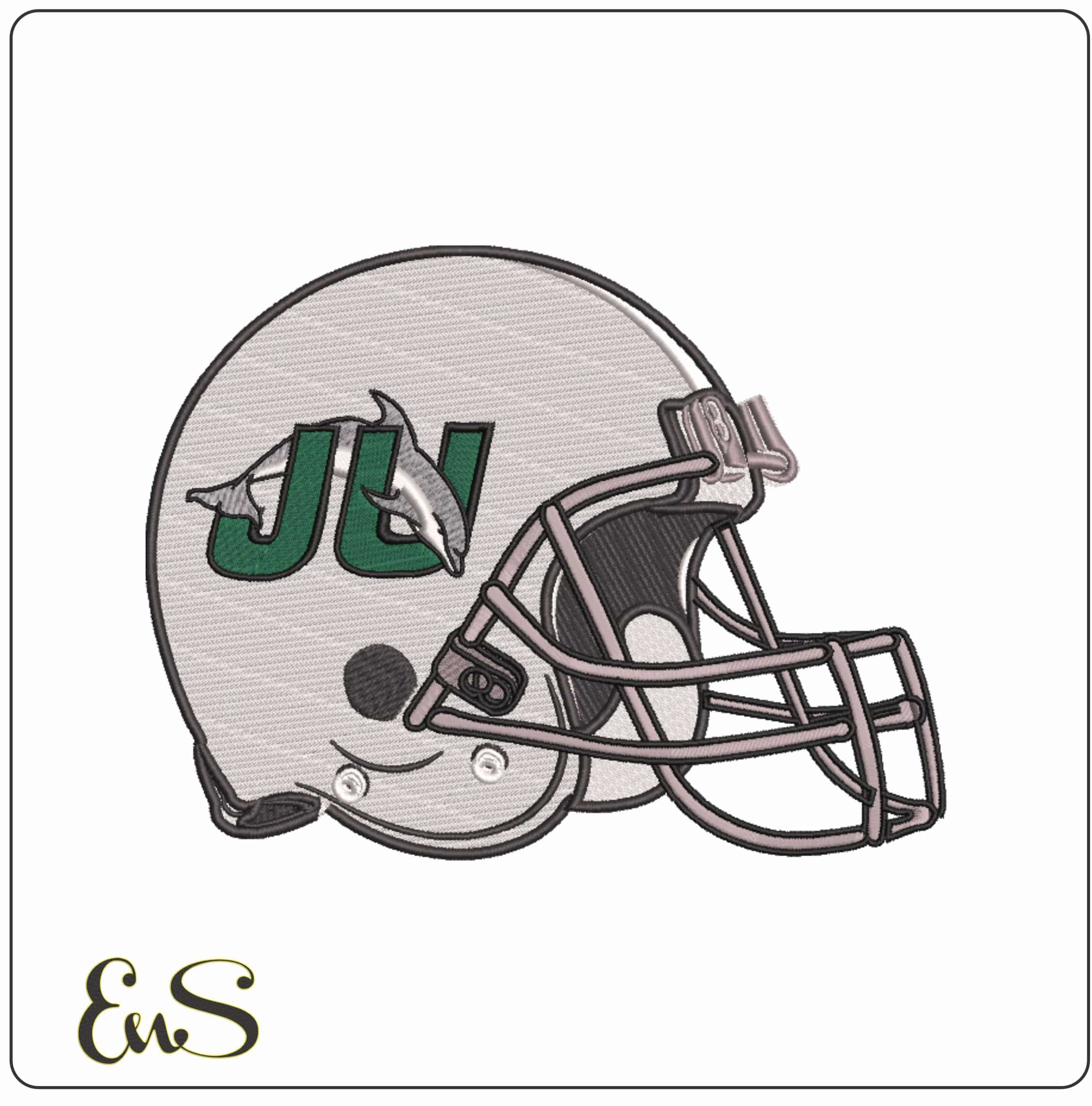 AF Helmet Jacksonville Dolphins 1996 to 2018  - Elegant embroidery design file-instant download