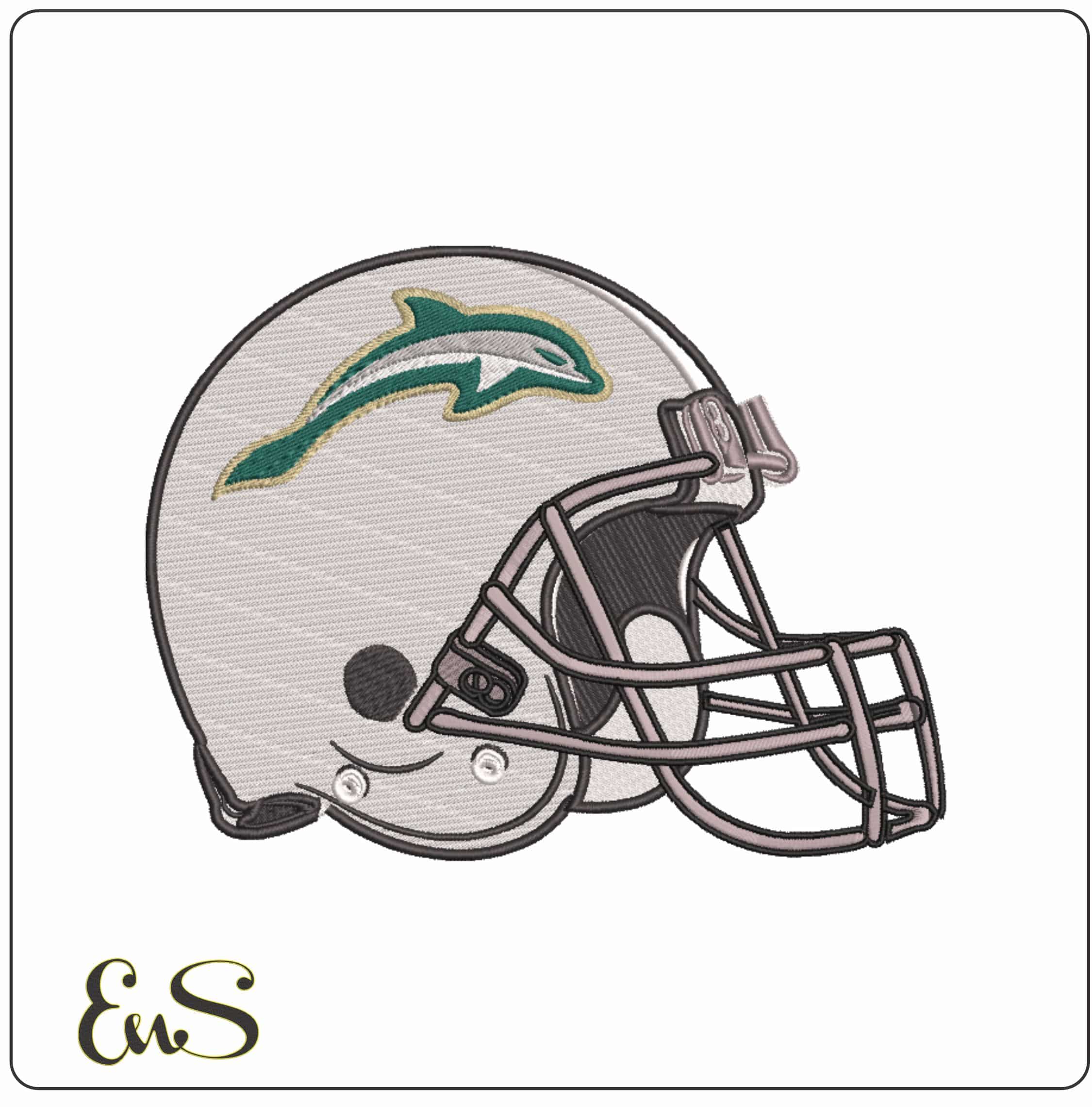 AF Helmet Jacksonville Dolphins 2018 on Alternative  - Elegant embroidery design file-instant download