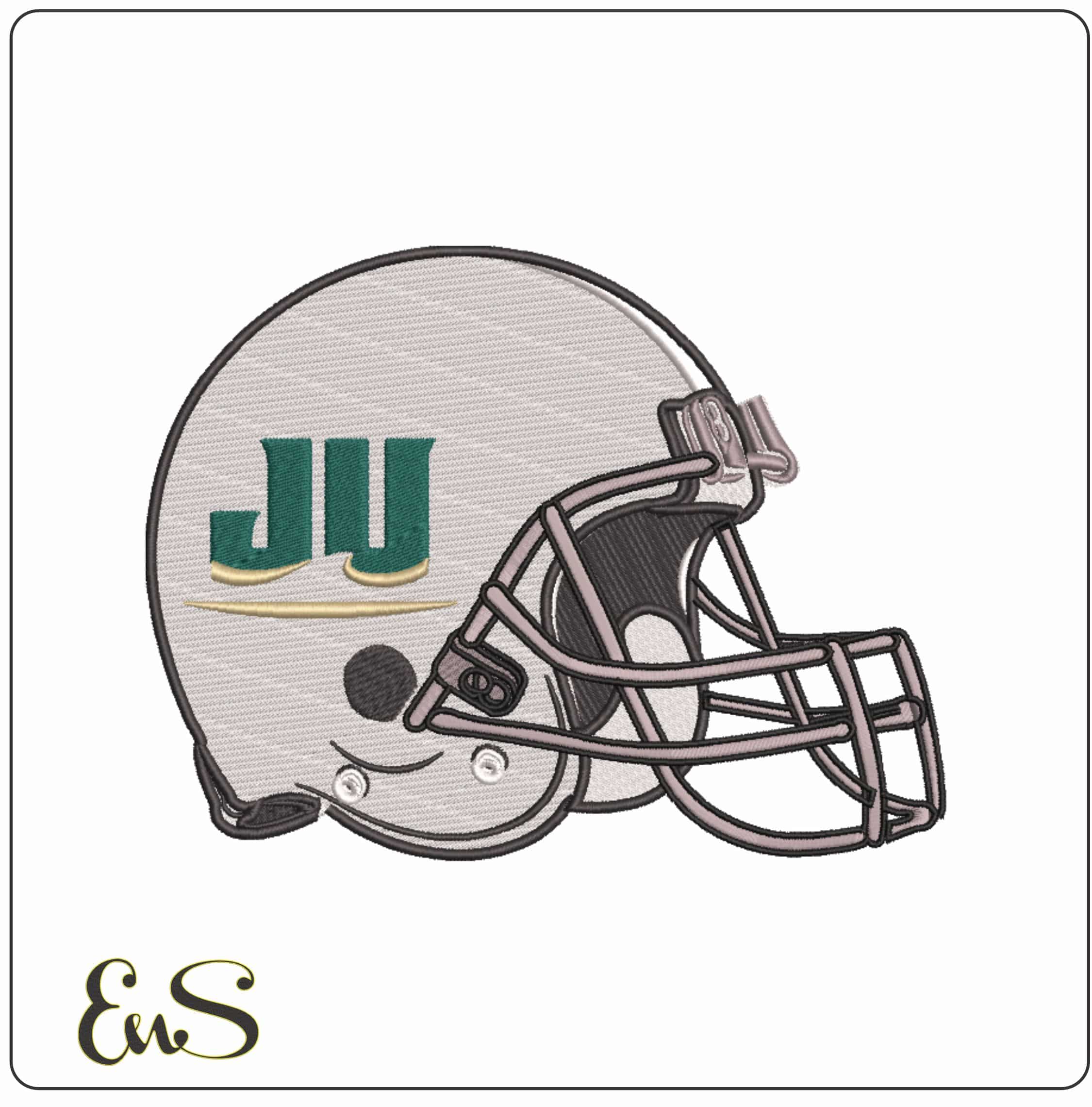 Af Helmet Jacksonville Dolphins JU 2018  - Elegant embroidery design file-instant download