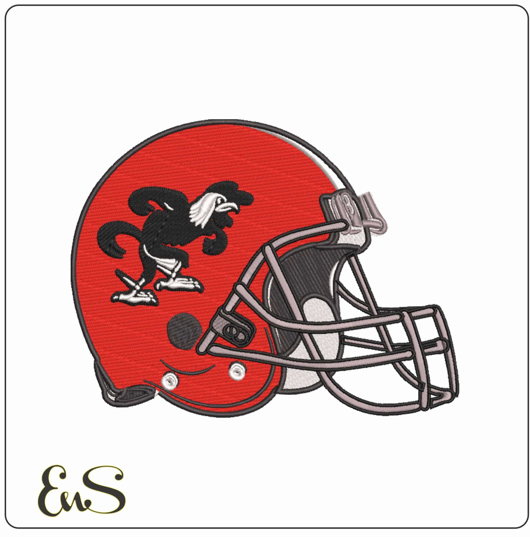 AF Helmet Jacksonville State Gamecocks 196 to 1972  - Elegant embroidery design file-instant download