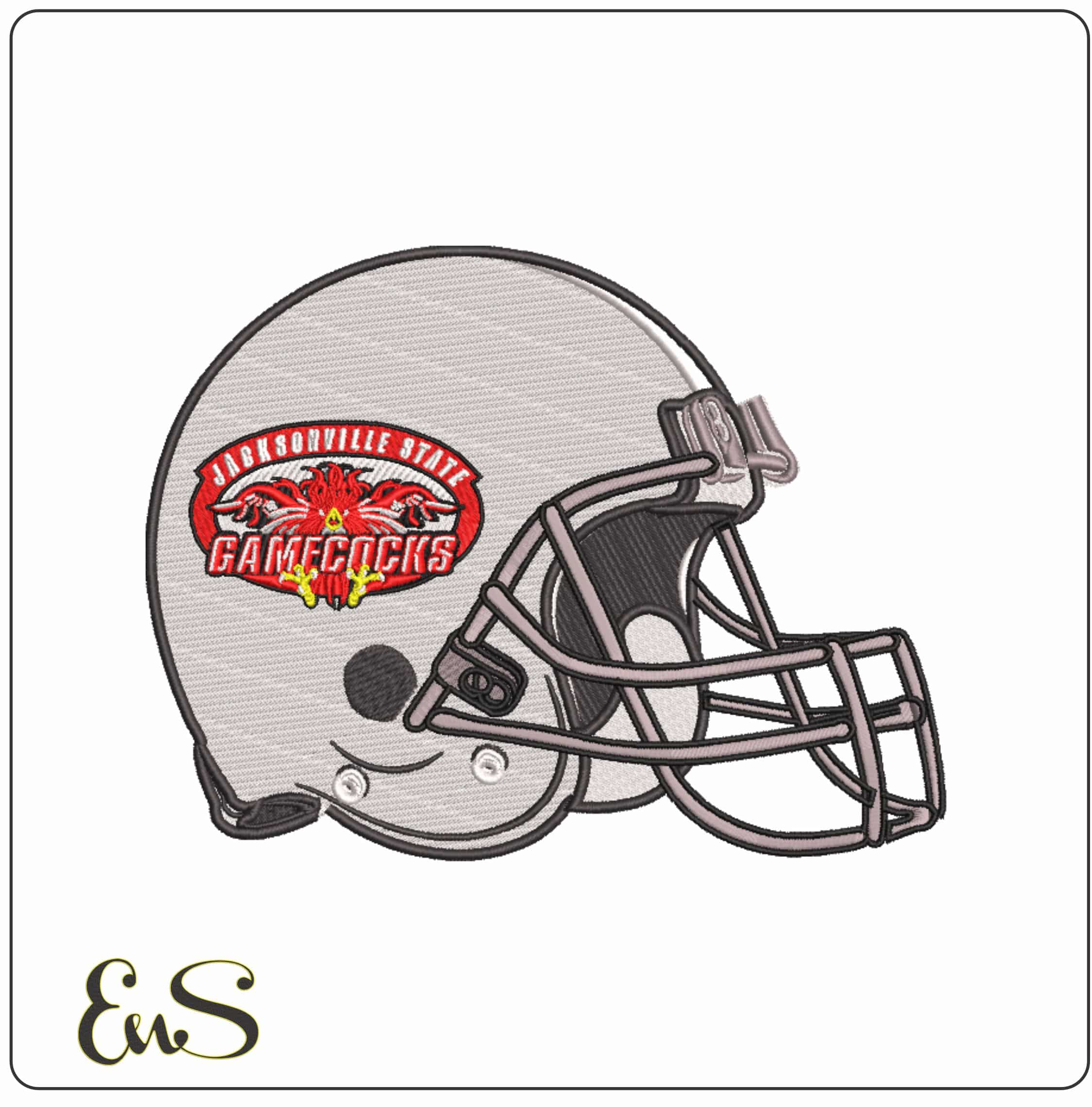 AF Helmet Jacksonville State Gamecocks 2002 to 2023  - Elegant embroidery design file-instant download