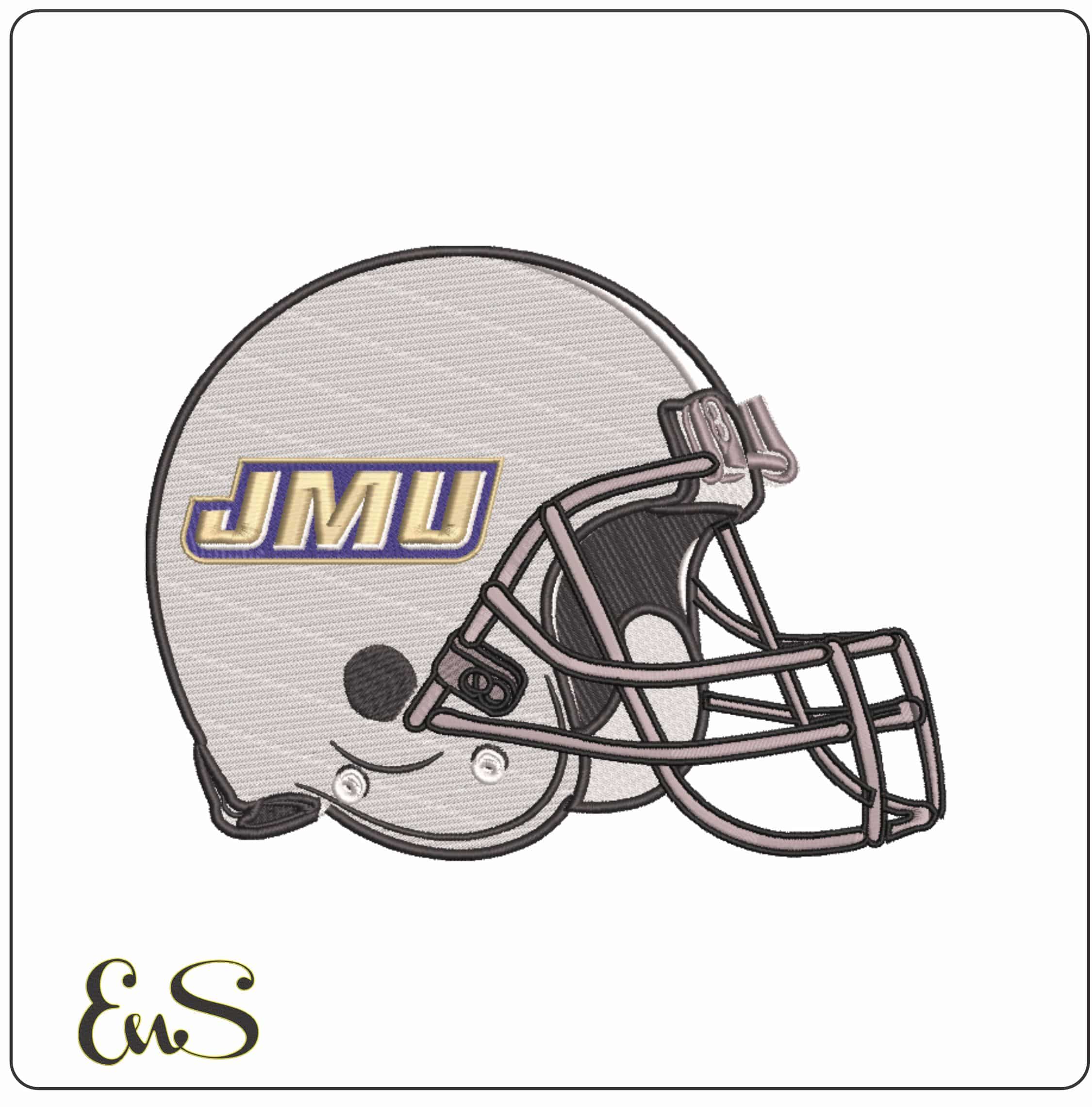 AF Helmet James Madison Dukes 2017  - Elegant embroidery design file-instant download