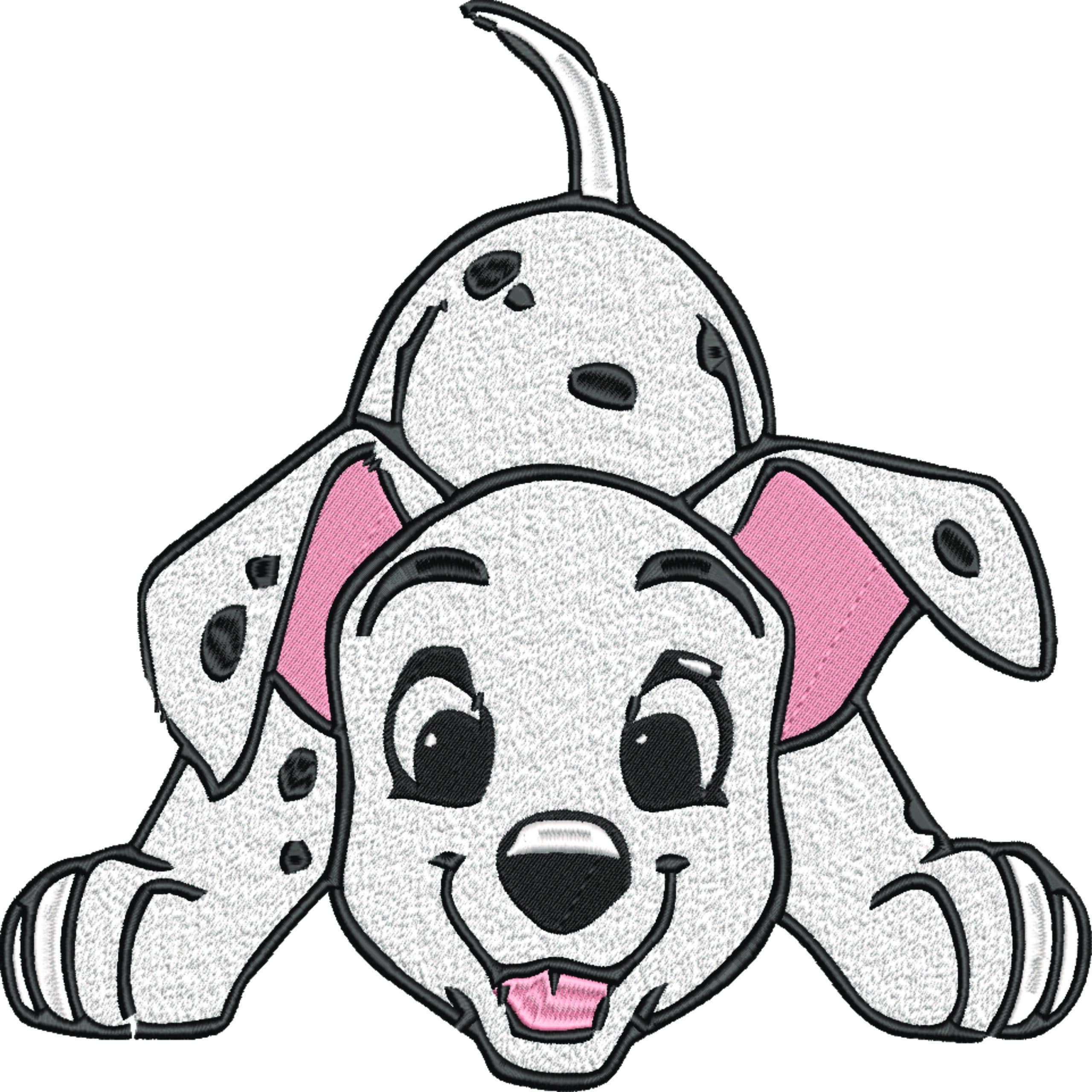 101 Dalmatian embroidery design Cartoon Pounce embroidery design machine pattern Baby toddler embroidery file instant download in a frame — view 2